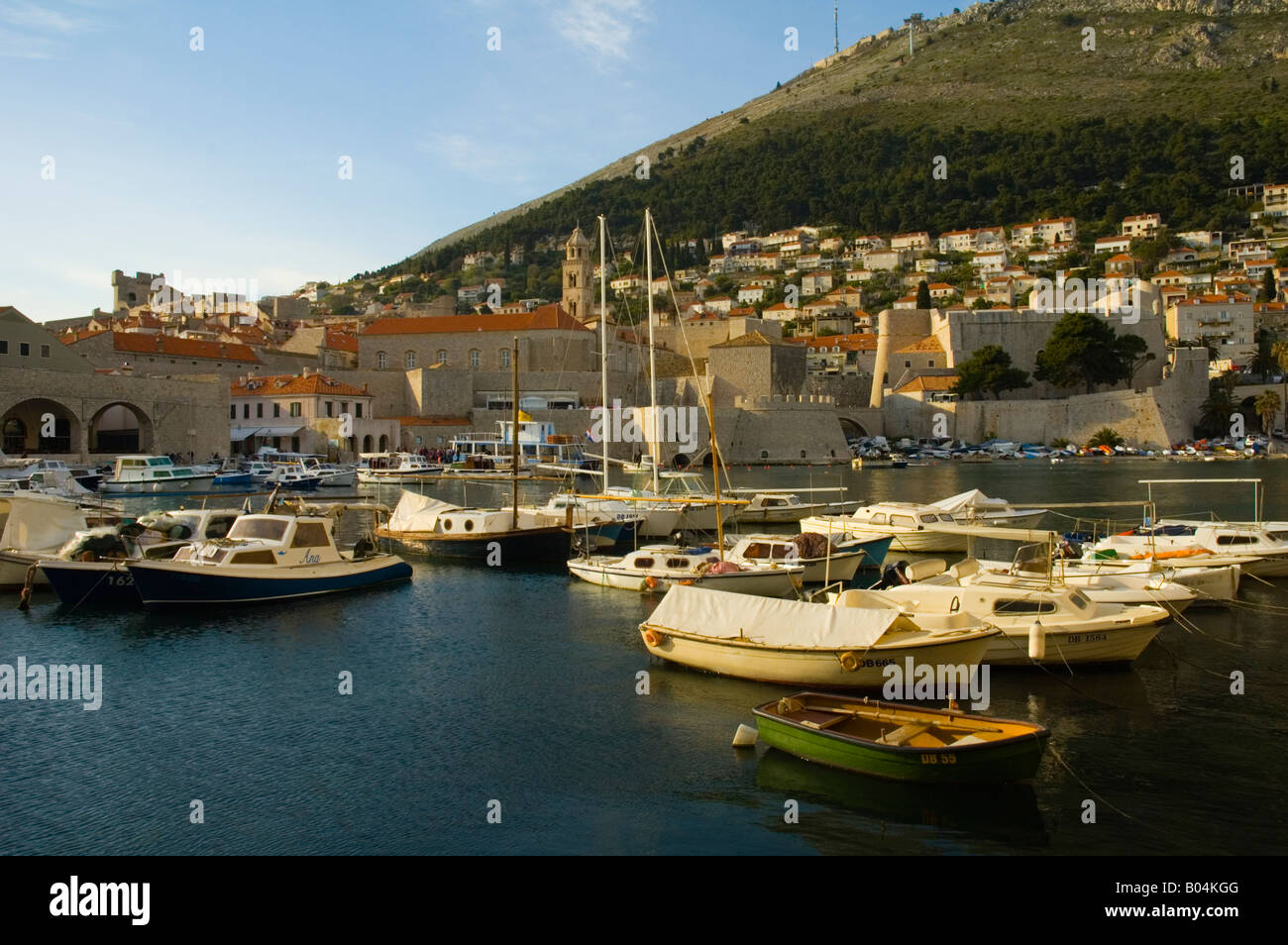Puerto viejo de Dubrovnik Croacia Europa Foto de stock