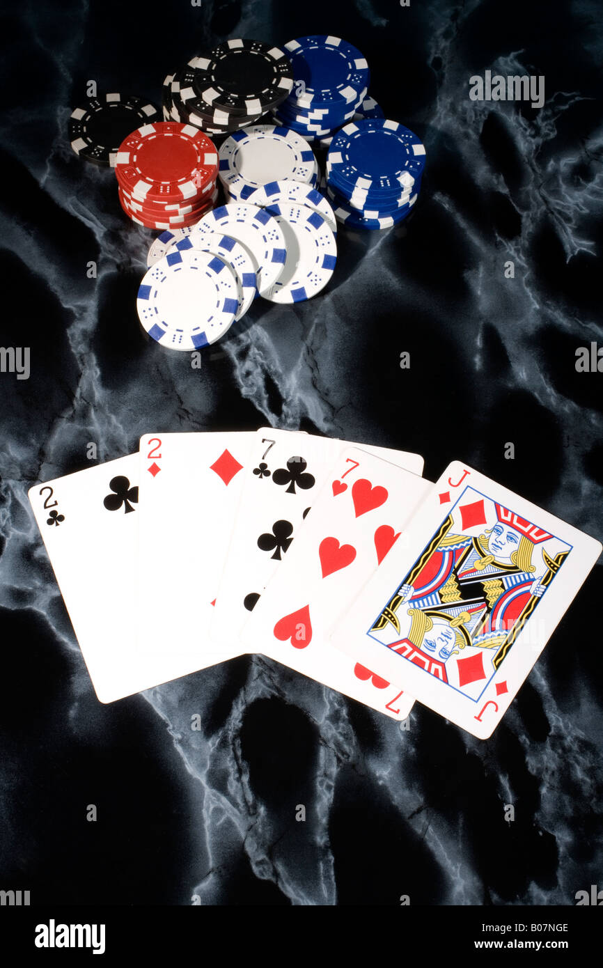 Poker card game Kartenspiel Foto de stock