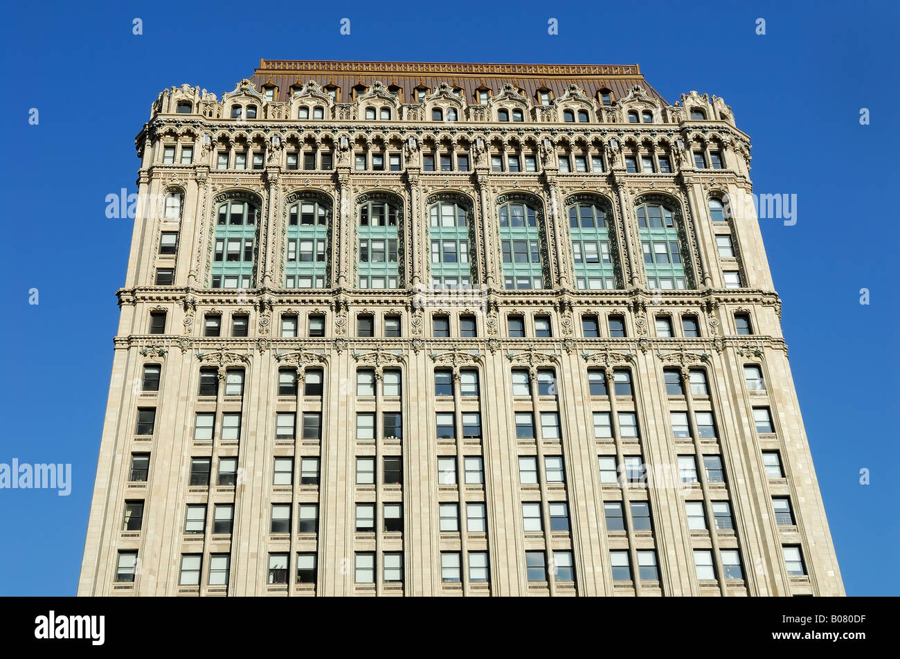 Edificio Art Decó clásico en la Ciudad de Nueva York Foto de stock