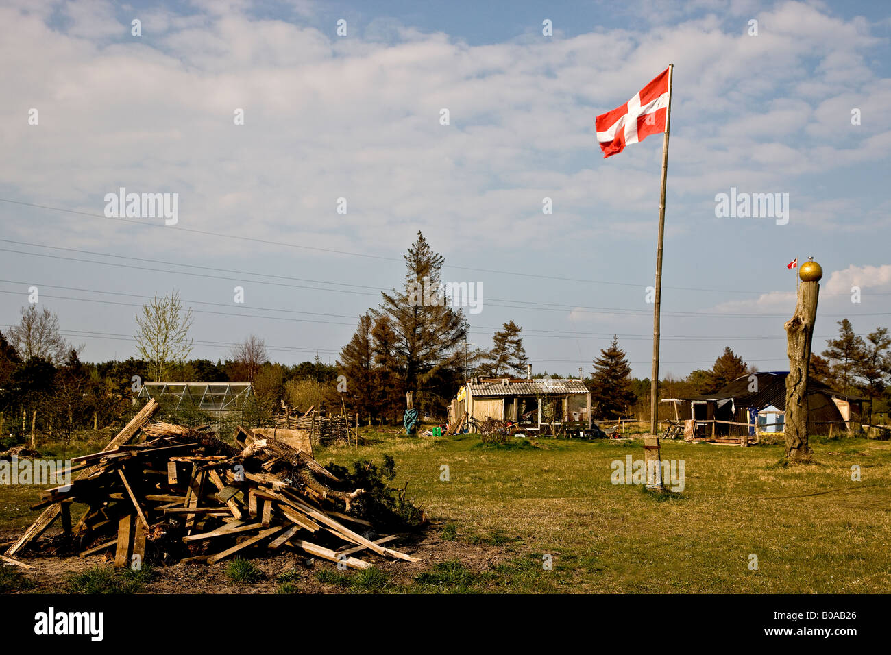 El tu camping en Dinamarca Foto de stock