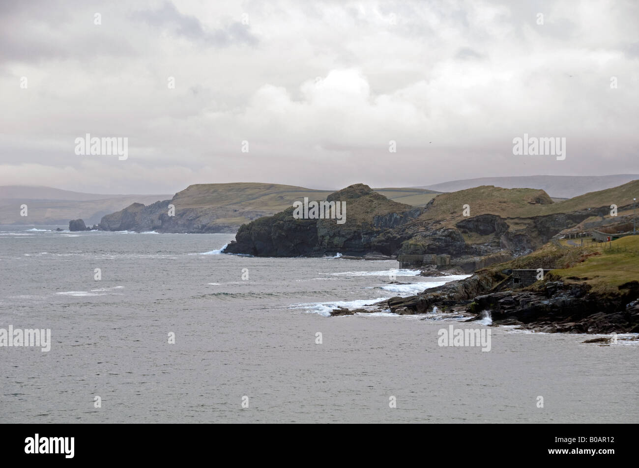 Shetland costa Foto de stock