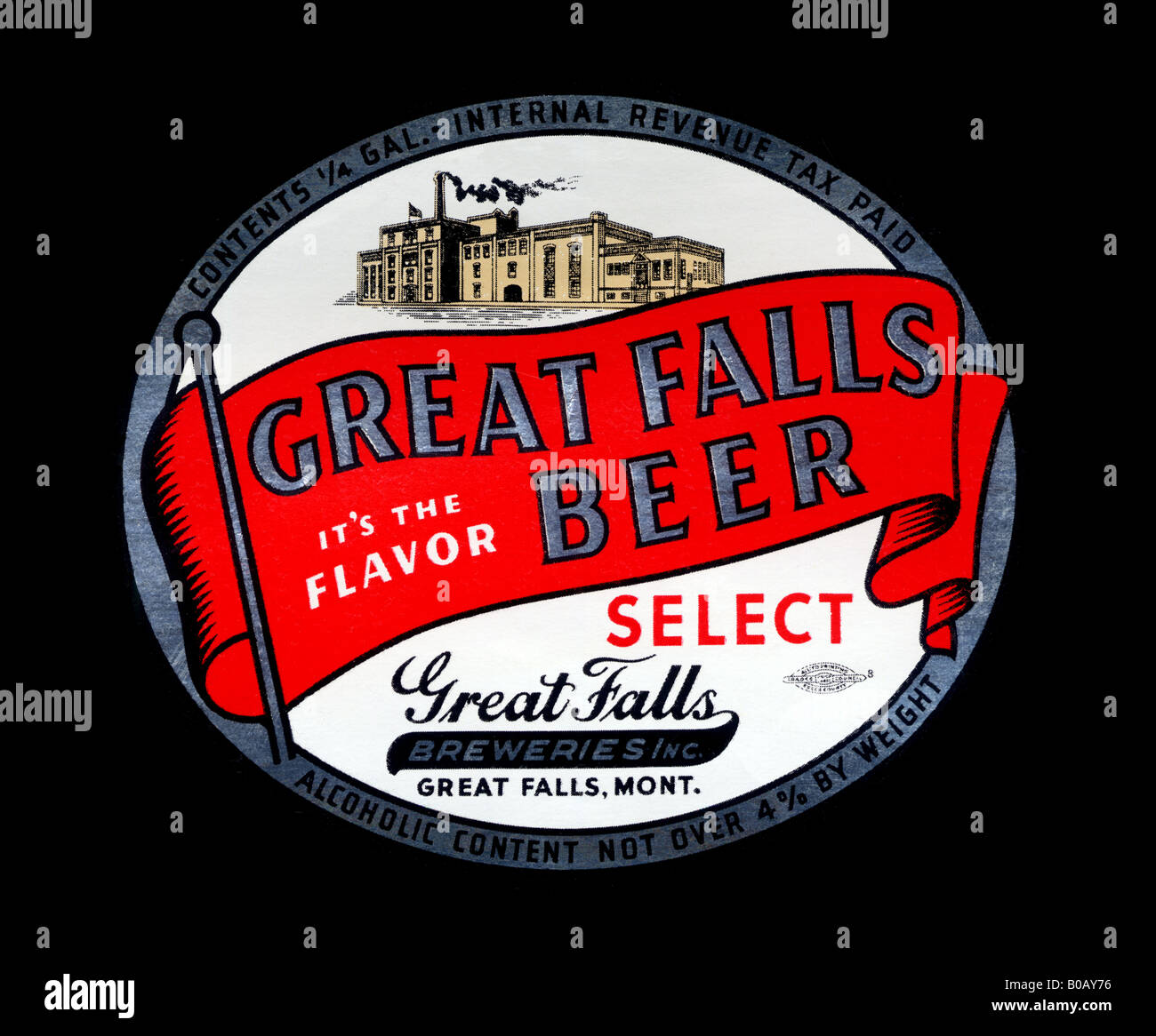 Great Falls cerveza Foto de stock