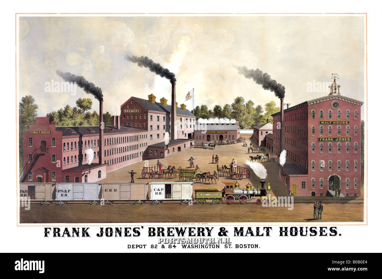 Frank Jones' Brewery & Casas Malt Foto de stock