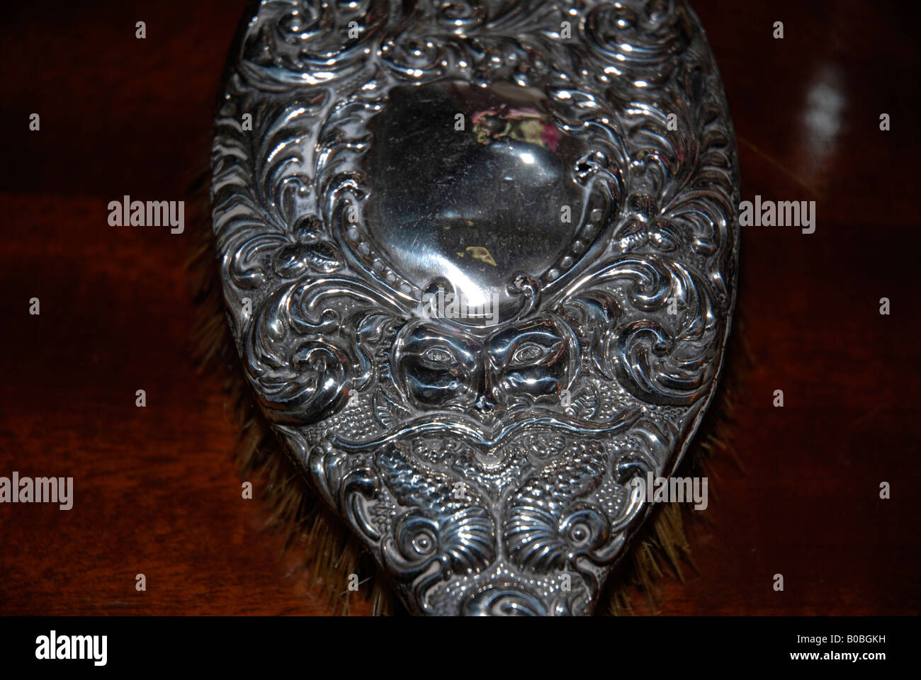 Cepillo de plata antigua Fotografía de stock - Alamy