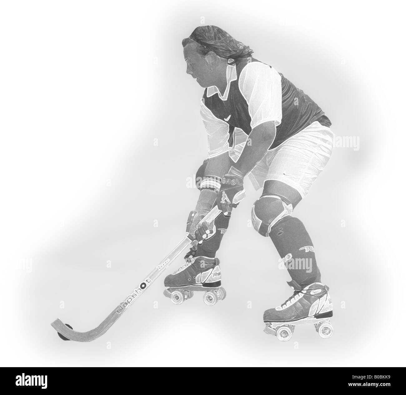 Ilustración de un jugador de hockey patines pasando el balón Fotografía de  stock - Alamy