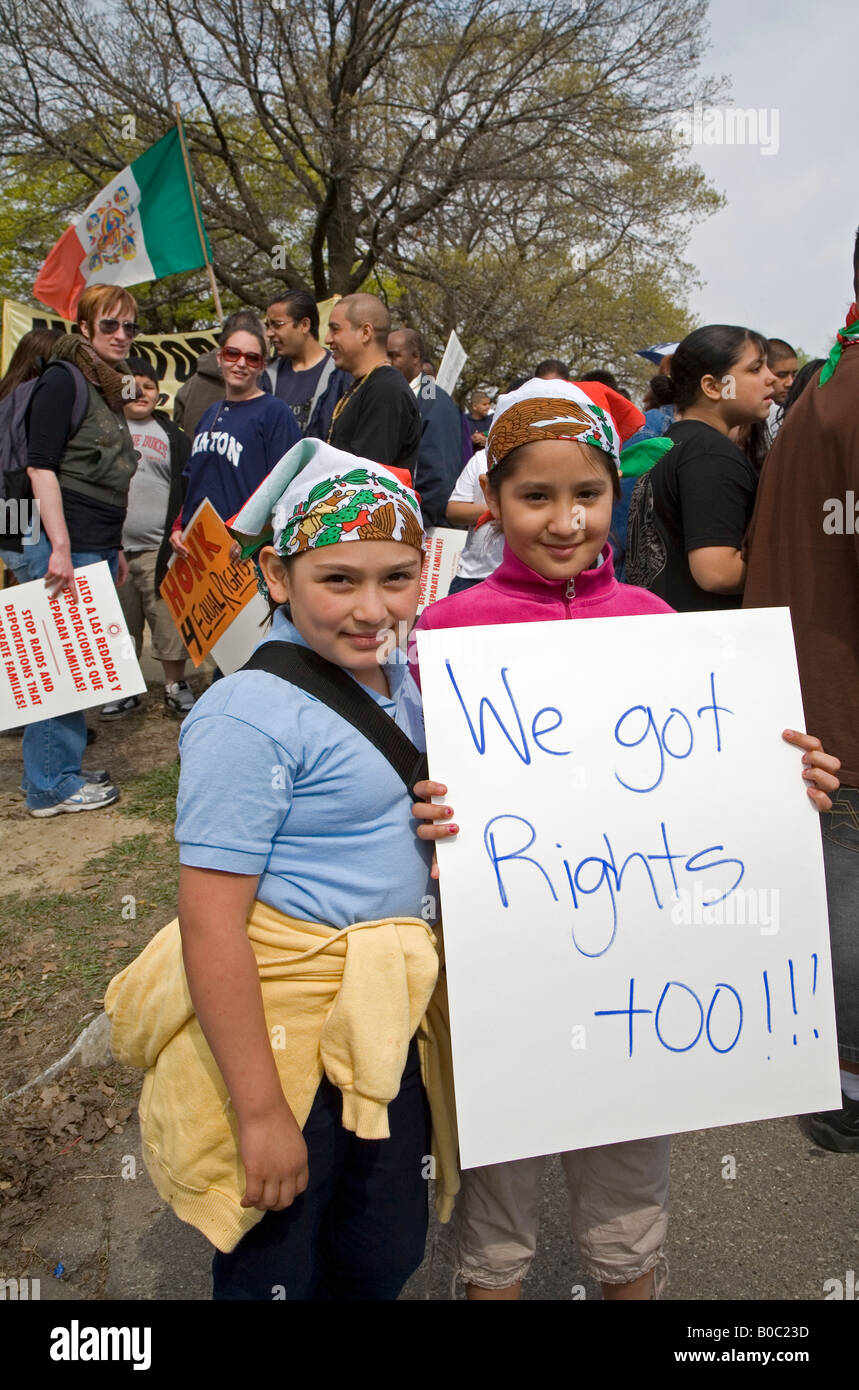 Marcha por la reforma de inmigración Foto de stock
