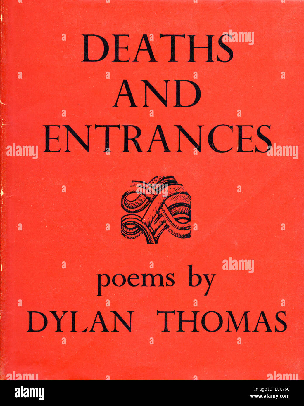 Muertes y entradas poemas de Dylan Thomas libro de tapa dura con cubierta publicada por Dent & Sons de Londres 1946 SÓLO PARA USO EDITORIAL Foto de stock
