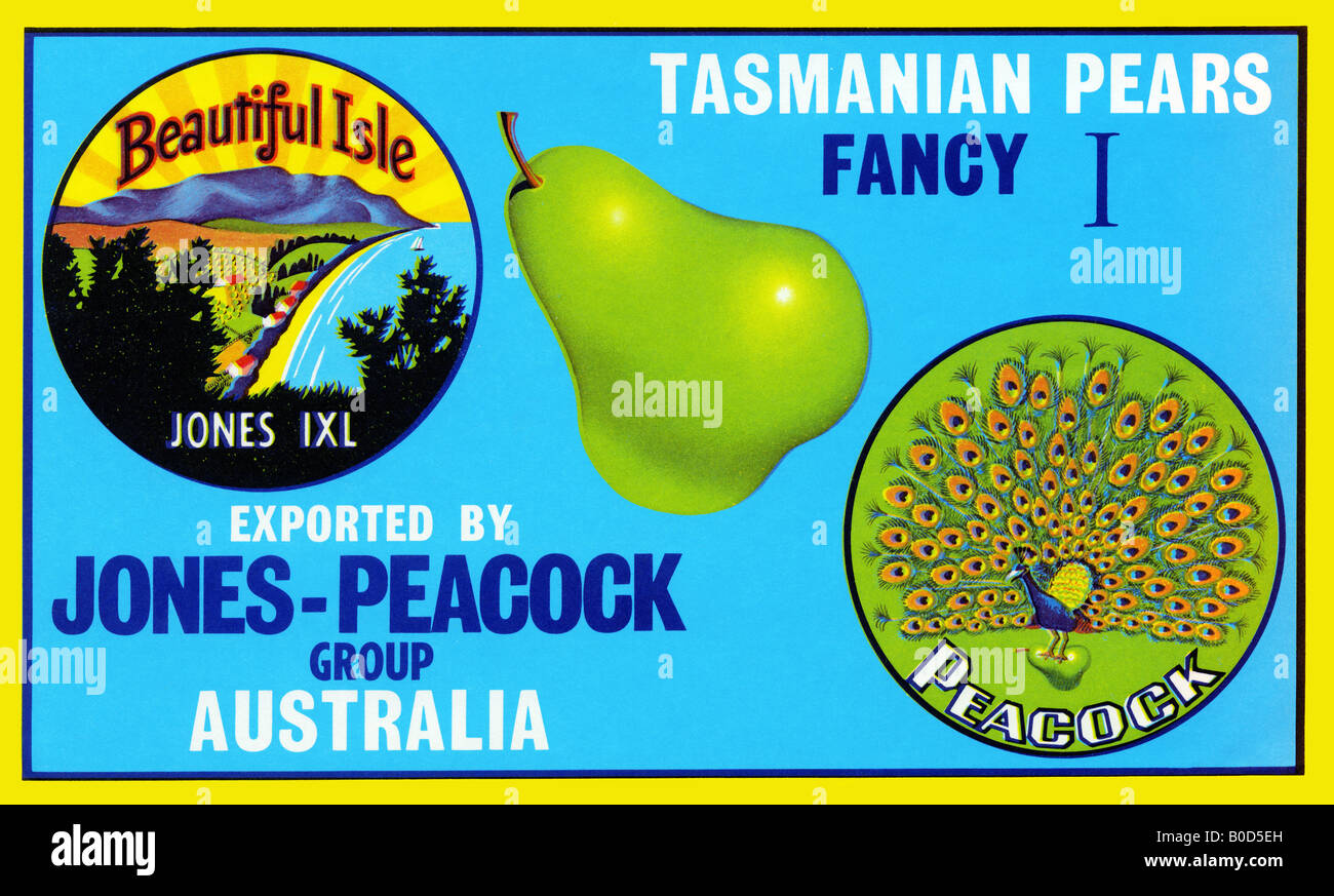 Las peras de Tasmania Jones-Peacock Foto de stock