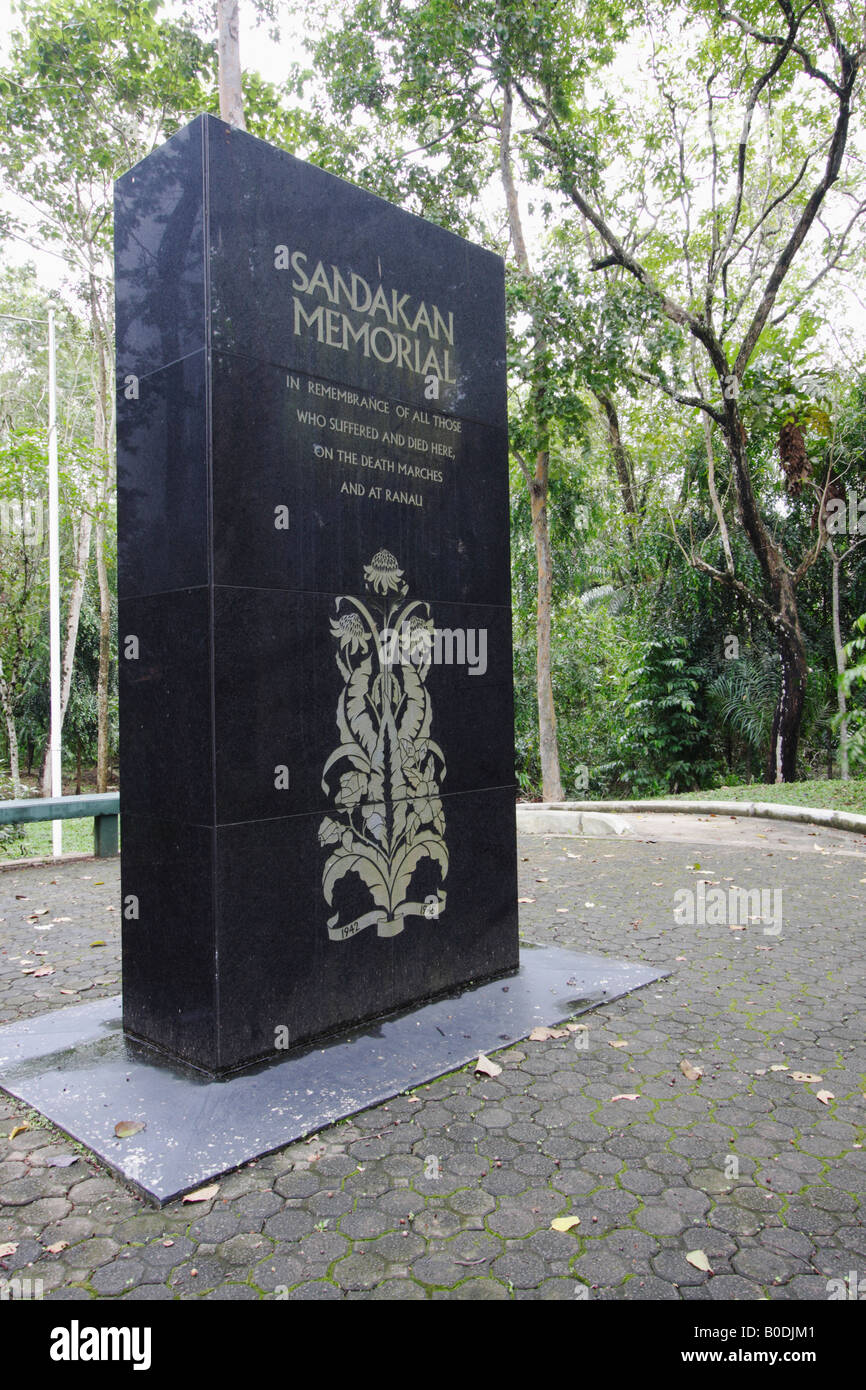 War Memorial, Sandakan, Sabah, Borneo malasio Foto de stock