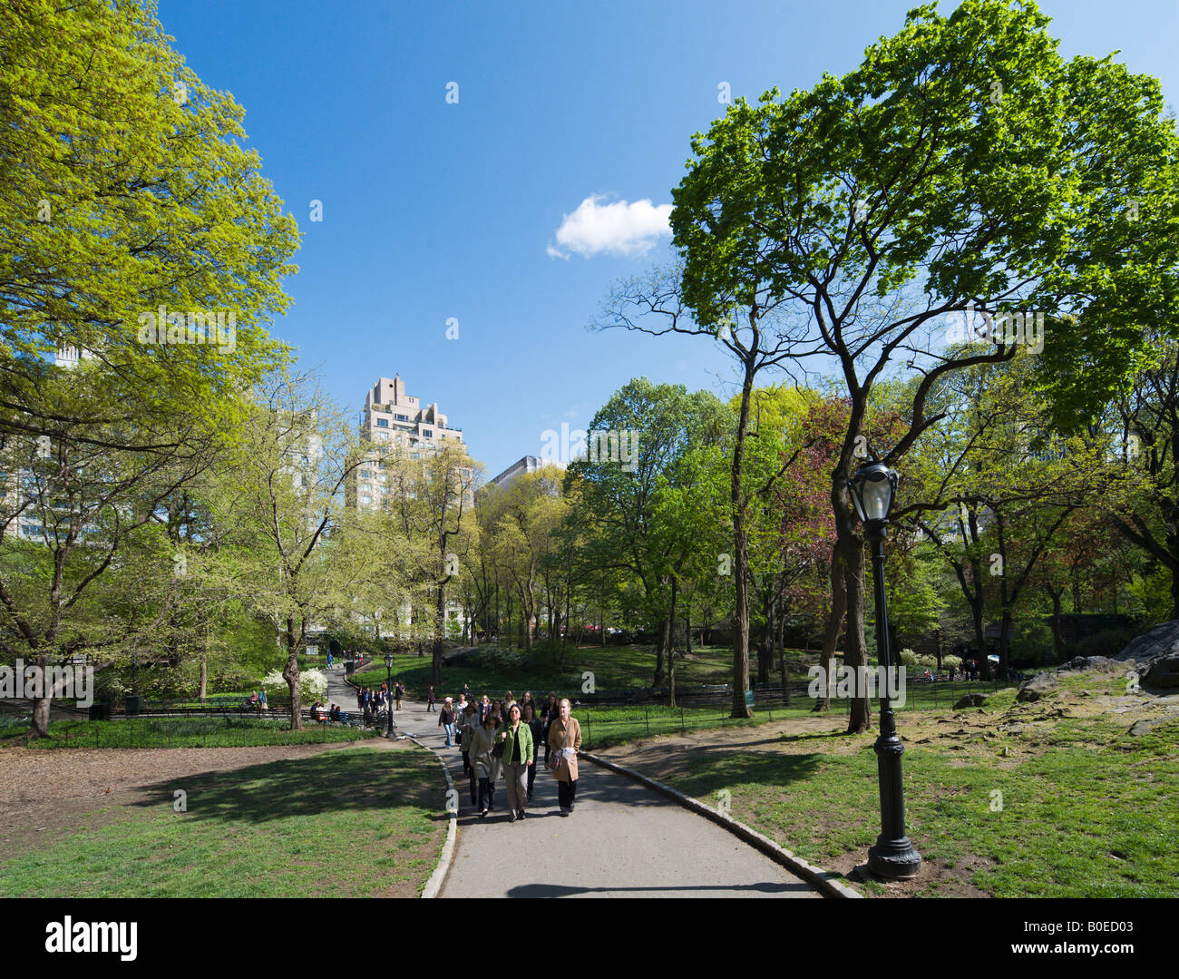 Al sureste de Central Park, cerca del Zoo, Manhattan, Nueva York, la ciudad de Nueva York Foto de stock