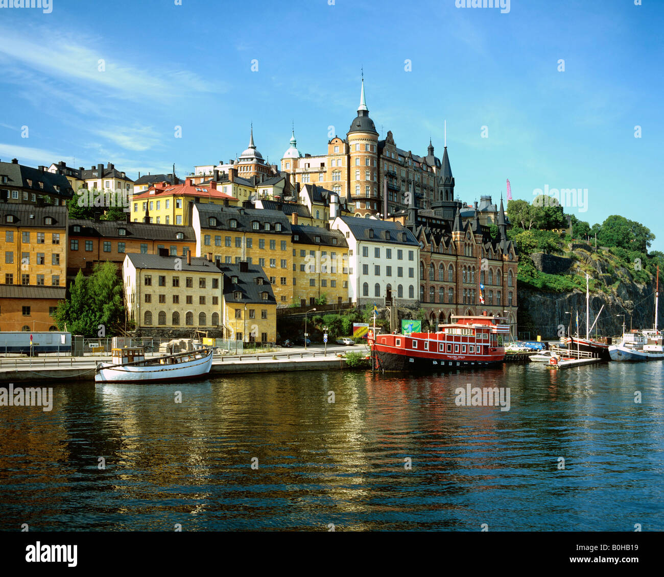 Restaurante barco, Estocolmo, Suecia, Escandinavia Foto de stock