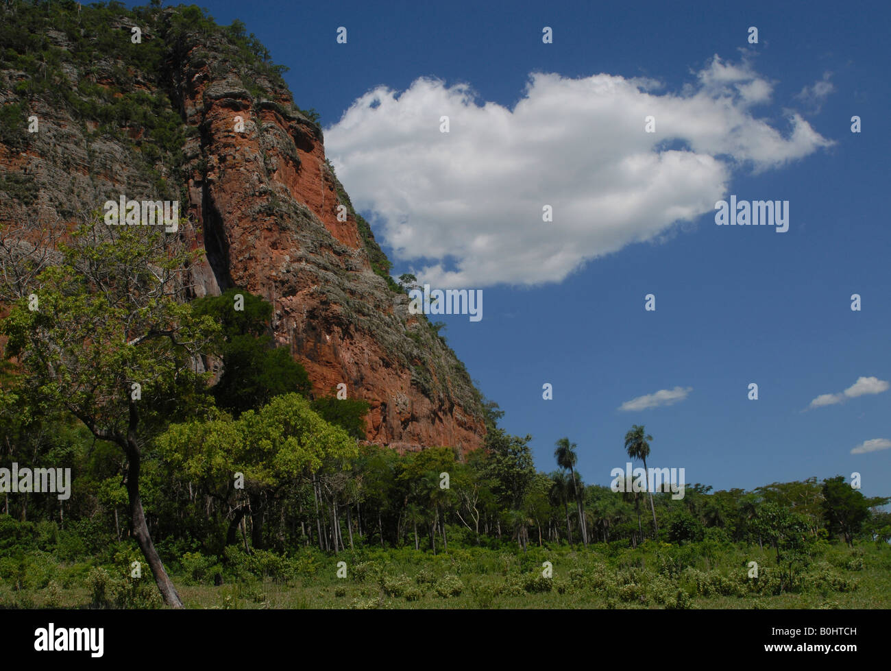 Cerro Memby, llamativos monolith, Concepción, Paraguay, América del Sur Foto de stock