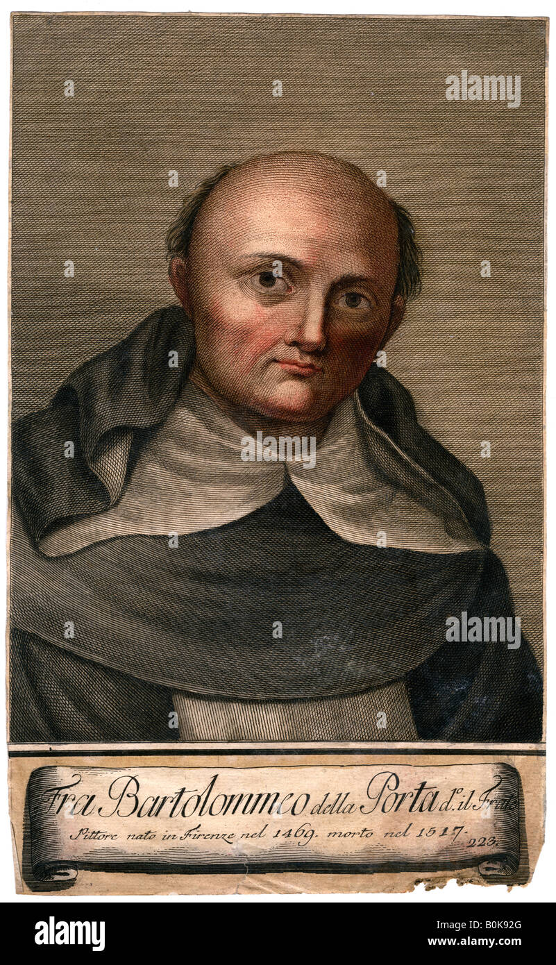 Fra Bartolomeo della Porta, artista del renacimiento florentino. Artista: Desconocido Foto de stock