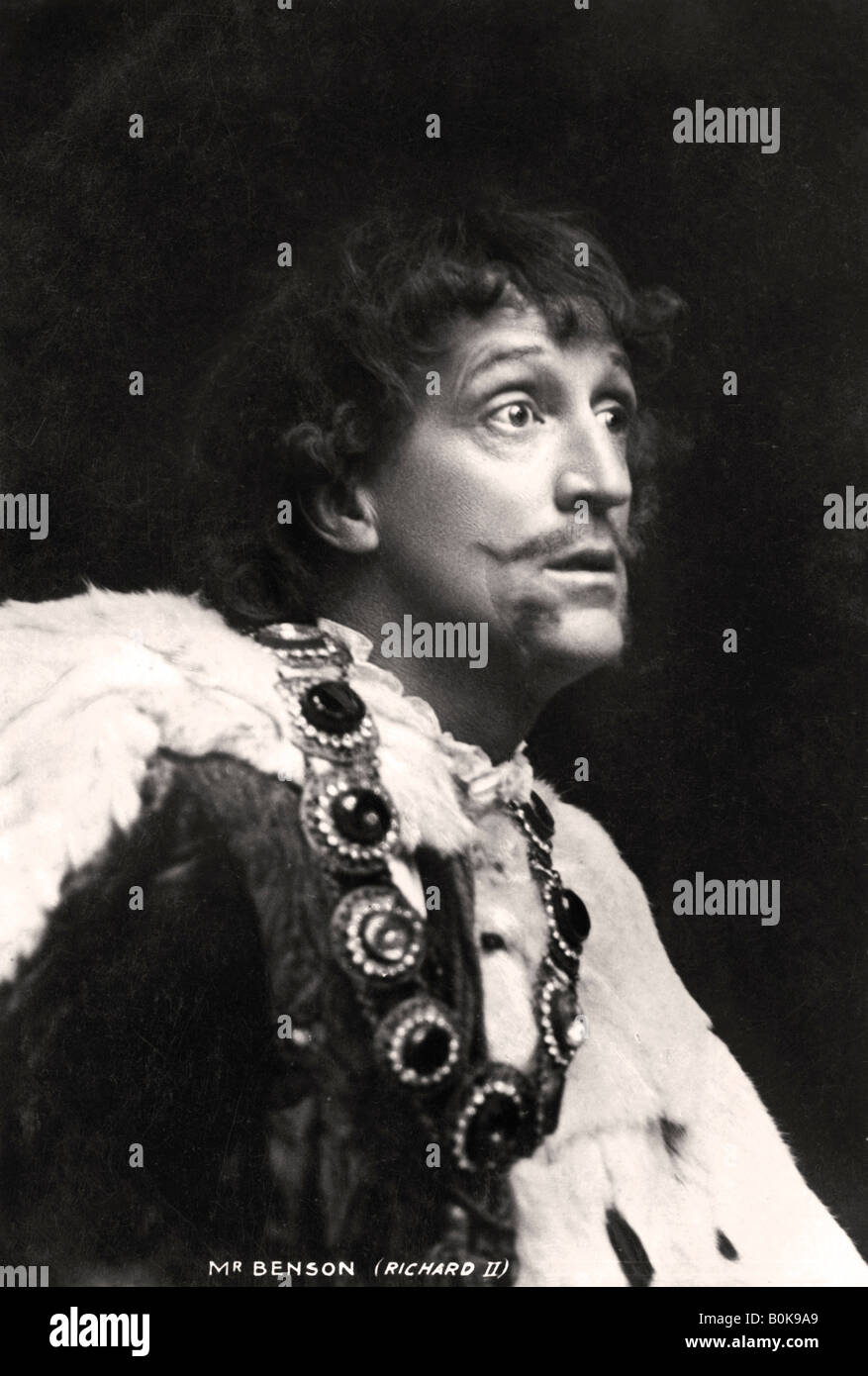 Frank Benson (1858-1939), actor y director de teatro en inglés, a comienzos del siglo xx.Artista: J Caswall Smith Foto de stock