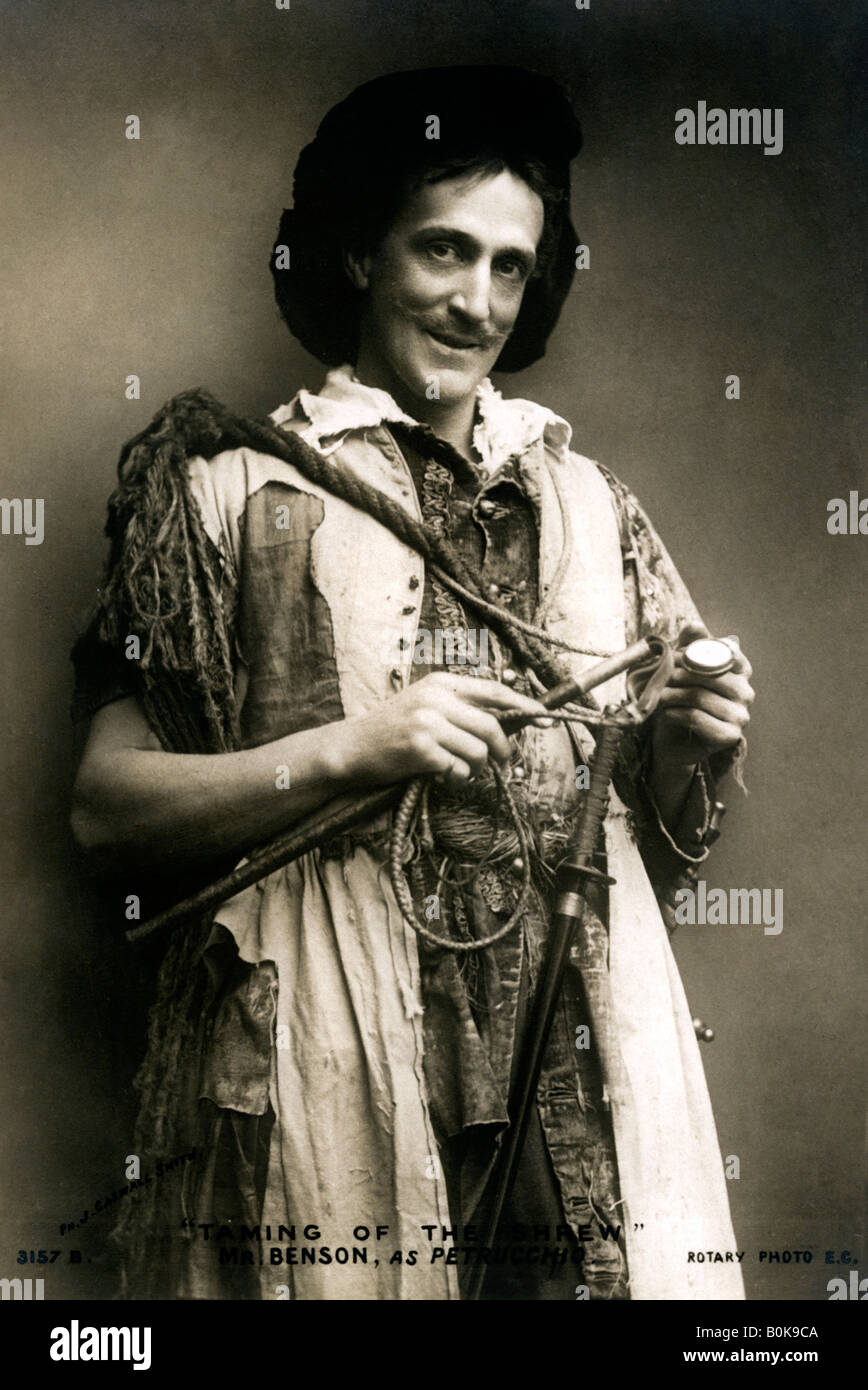 Frank Benson (1858-1939), actor y director de teatro en inglés, a comienzos del siglo xx.Artista: J Caswall Smith Foto de stock