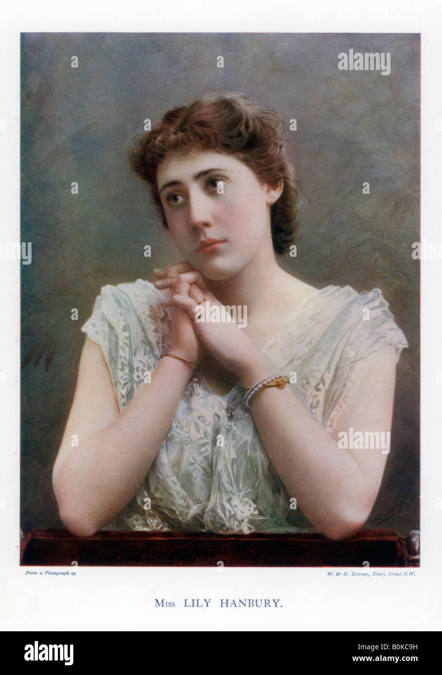 Lily Hanbury, etapa de la actriz inglesa, 1901.Artista: W&D Downey Foto de stock