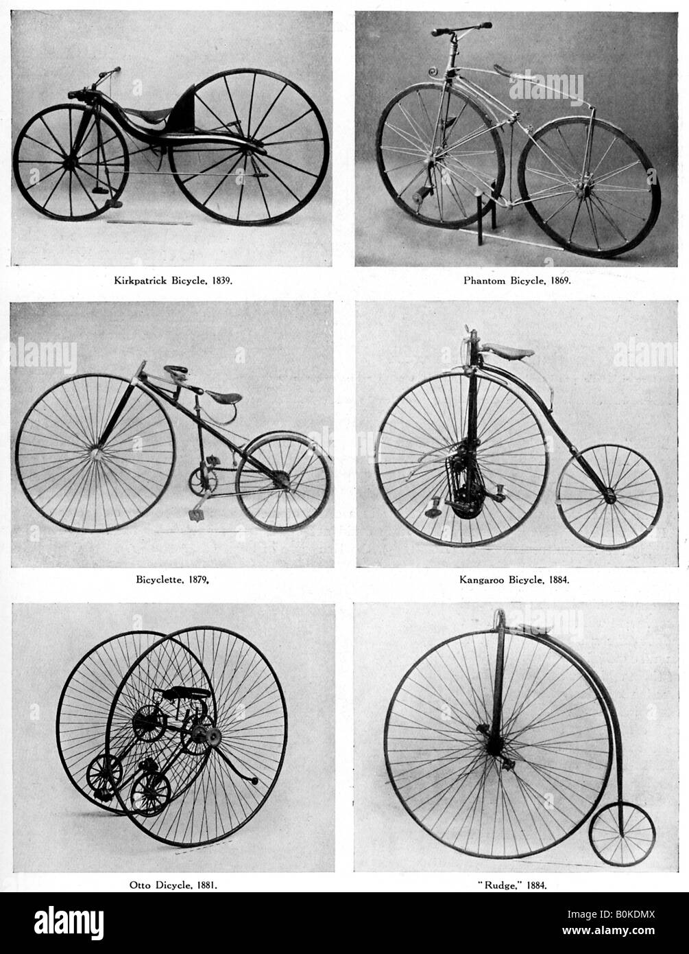 La evolución de la bicicleta, del siglo XIX, (c1920). Artista: Desconocido  Fotografía de stock - Alamy