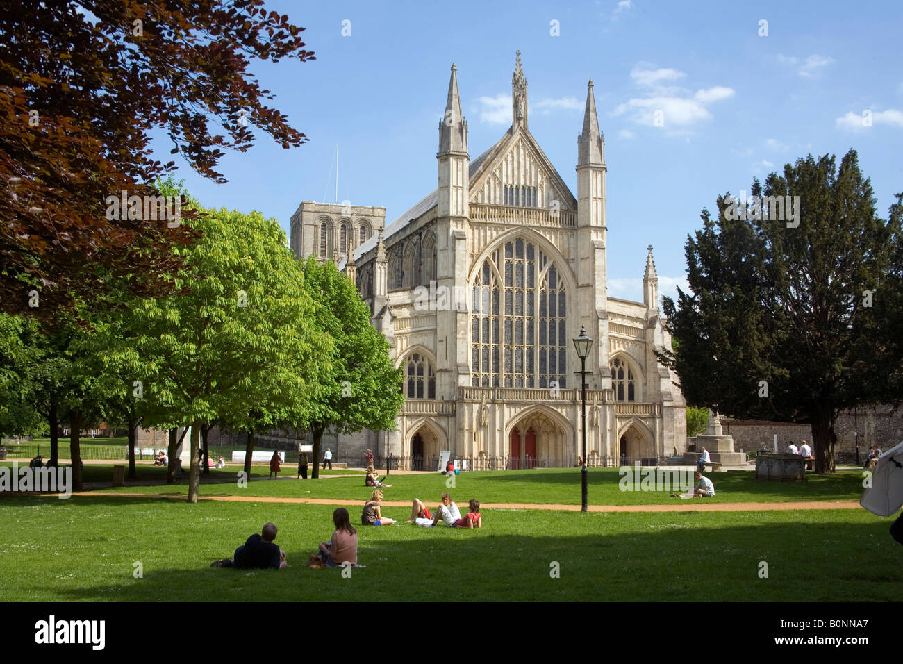 En la catedral de Winchester Hampshire UK Foto de stock