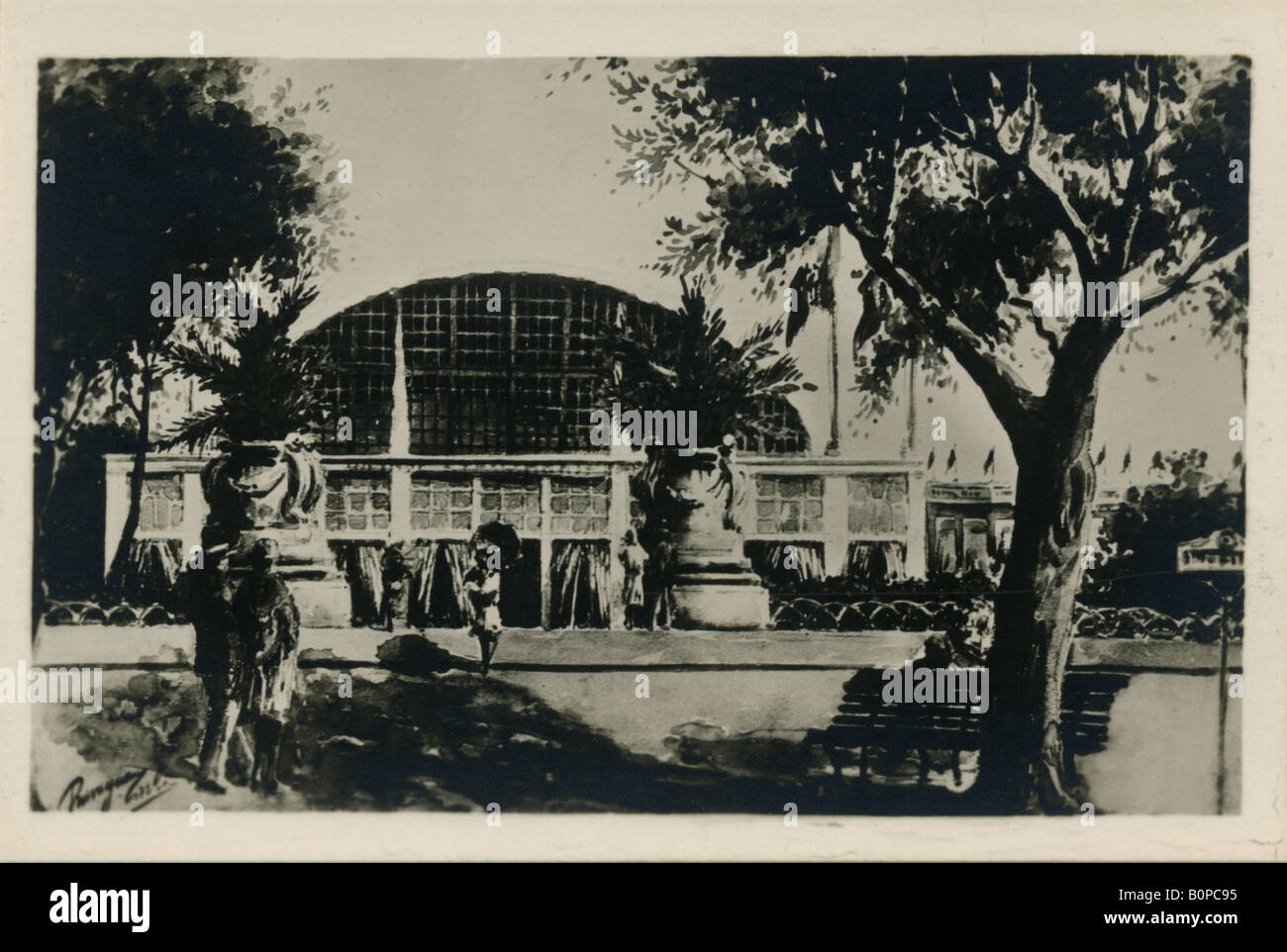 Venezia Lido de Venecia. Stabilimento Bagni, Italia circa 1920 Foto de stock
