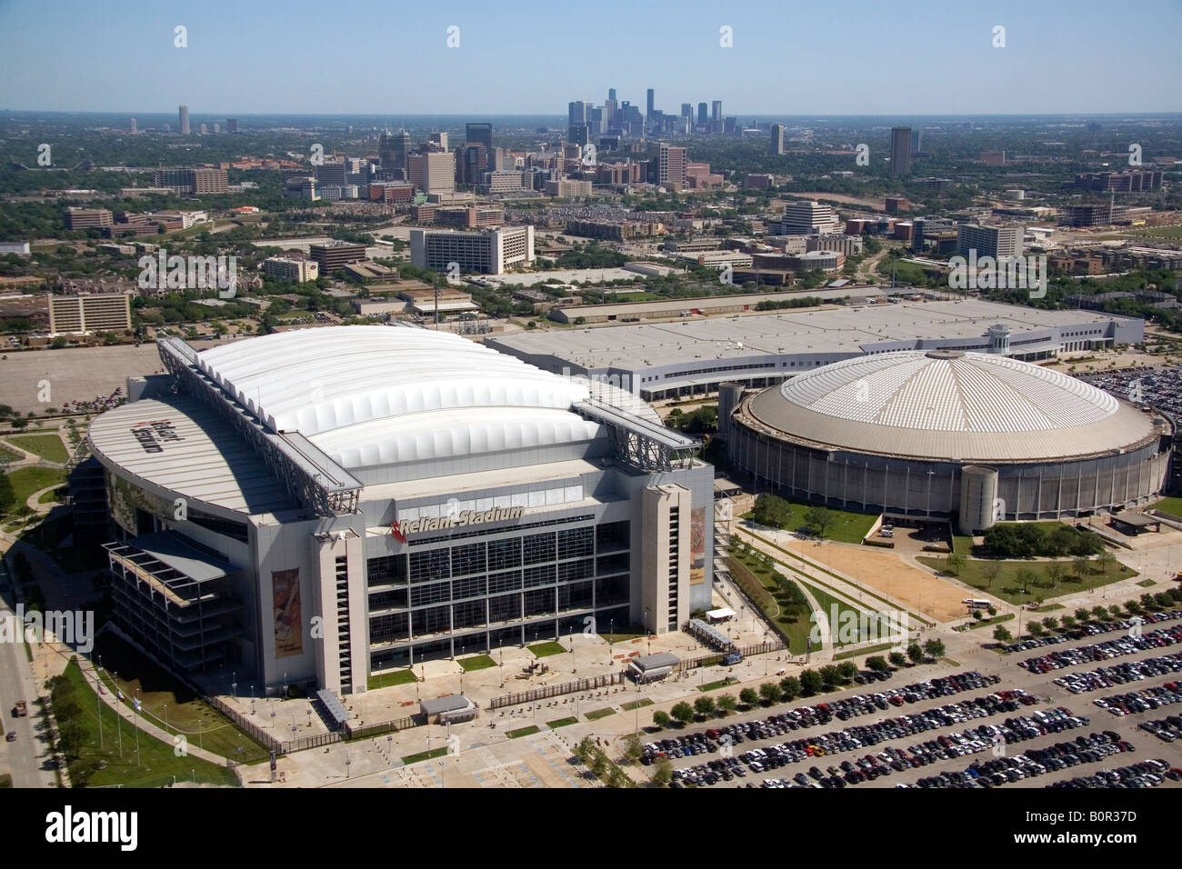 Vista aérea del estadio Reliant y el Astrodome de Houston, Texas Fotografía de stock Alamy
