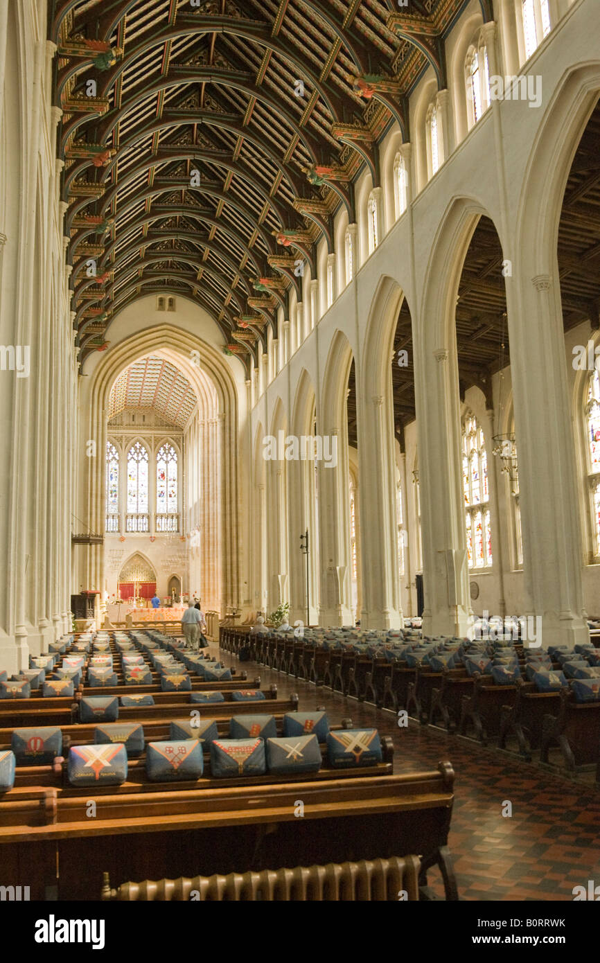 Interior de St James / St Edmundsbury Catedral de Bury St Edmunds, Suffolk, UK 2008 Foto de stock