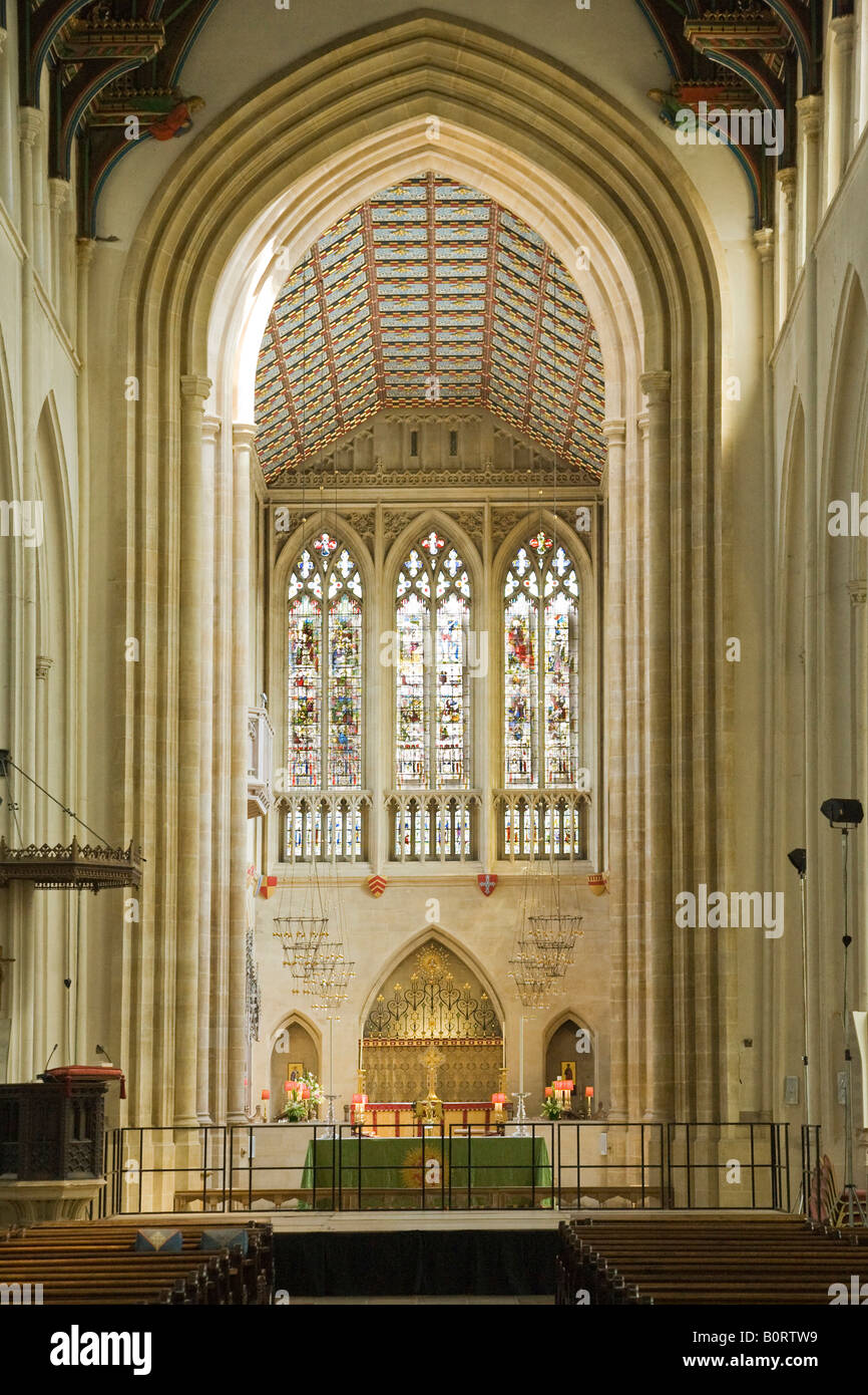 Interior de St James / St Edmundsbury Catedral de Bury St Edmunds, Suffolk, Reino Unido Foto de stock