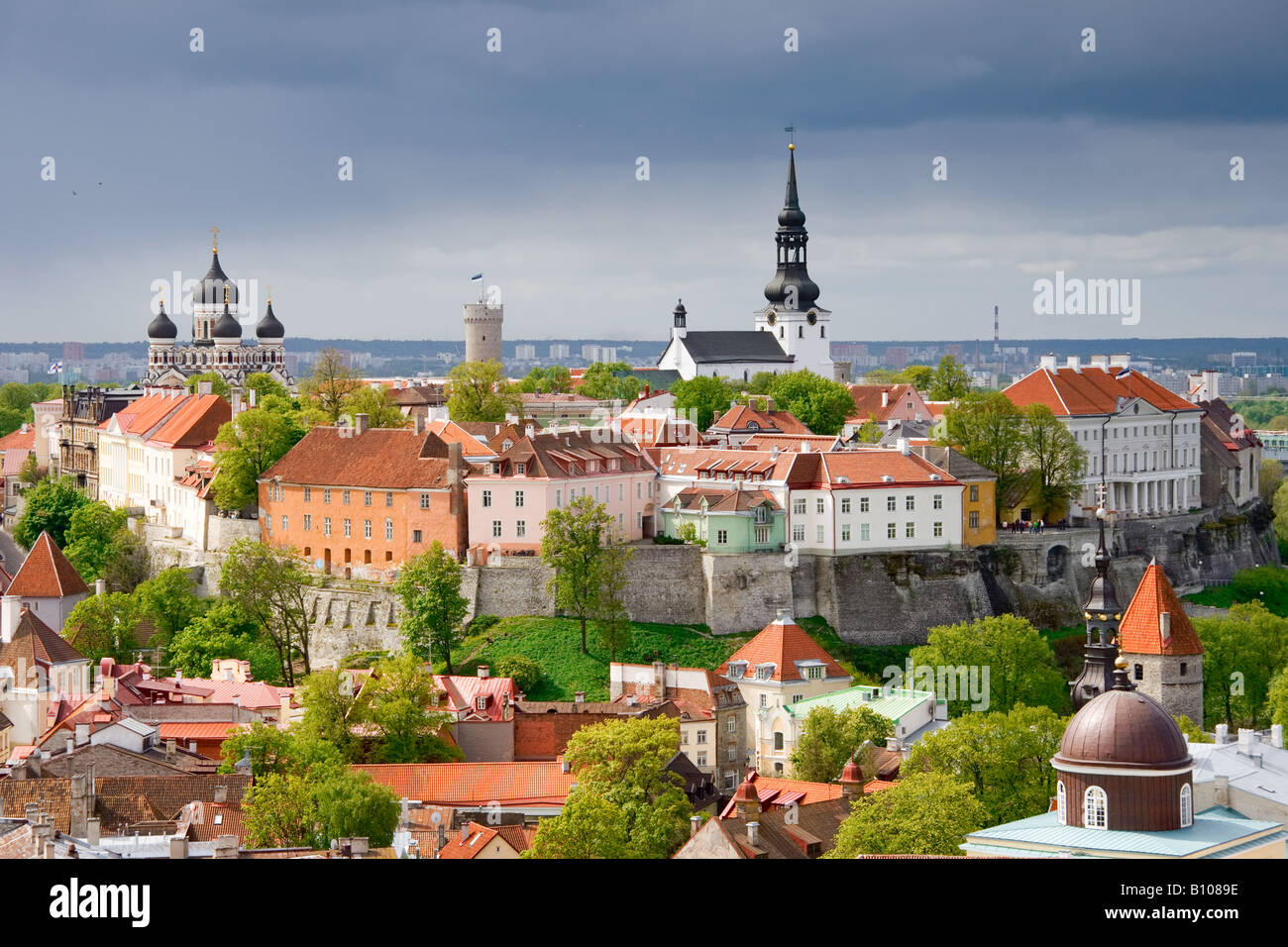 Tallinn. La colina de Toompea Foto de stock