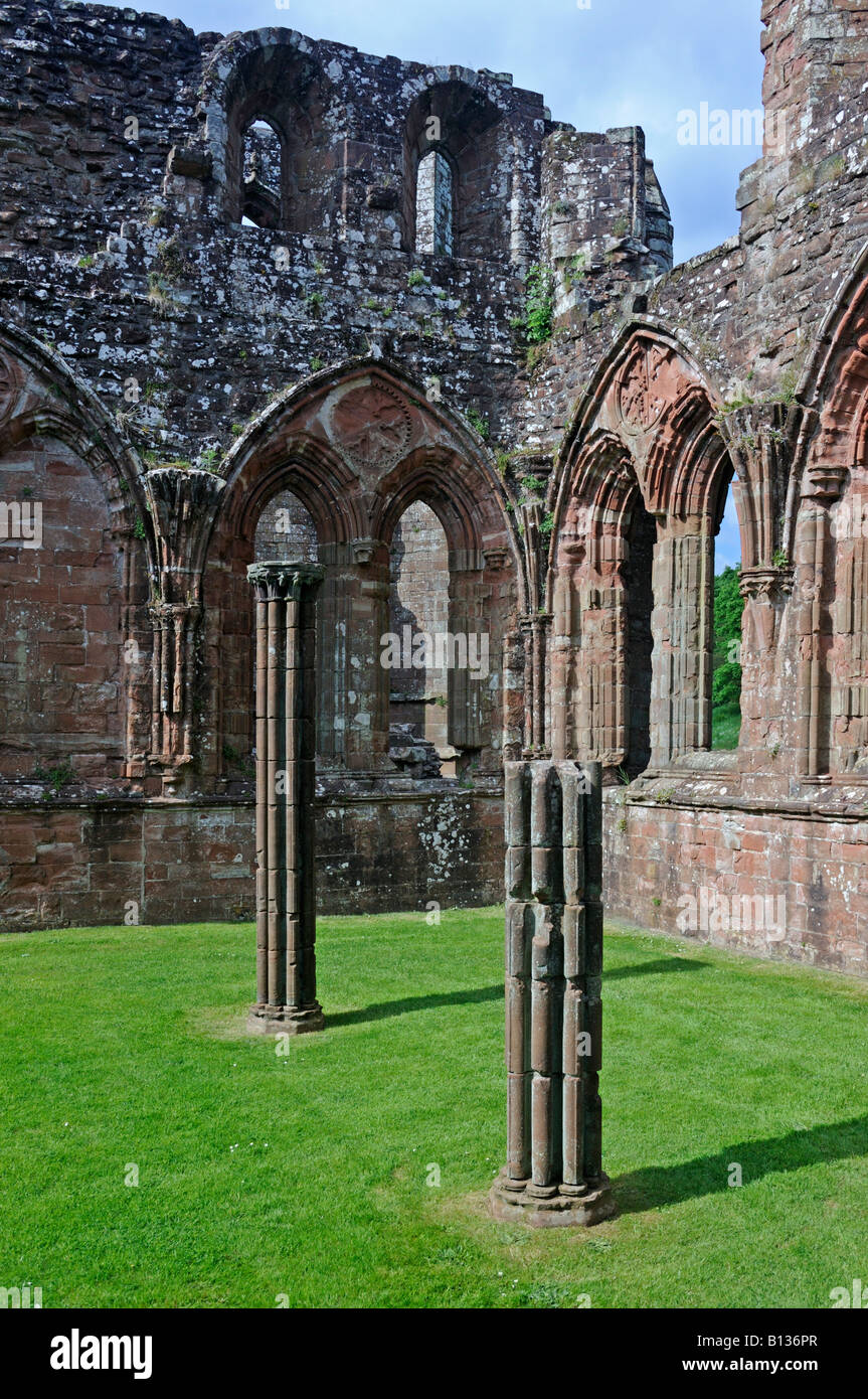 La Sala Capitular. La Abadía de Furness, Cumbria, Inglaterra, Reino Unido, Europa. Foto de stock