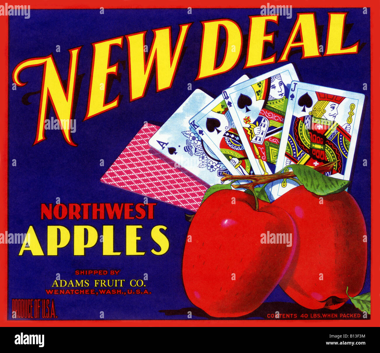 New Deal manzanas del Noroeste Foto de stock