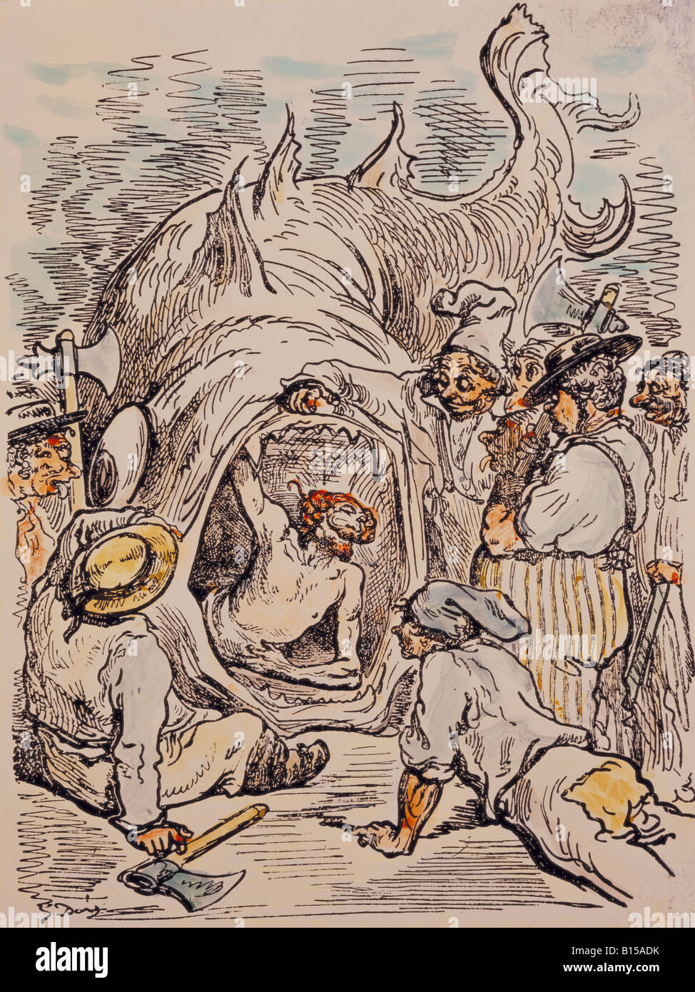 Bellas artes, Gustave Doré (1832 - 1883), grabado en madera, de colores, la ilustración de libros, París, Francia, 1863, colección privada, los derechos de autor del artista no ha de ser borrado Foto de stock