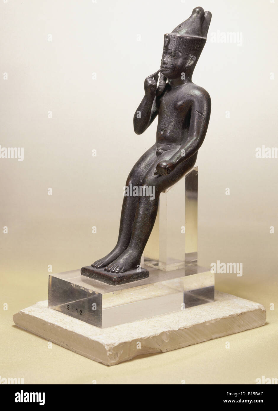 Bellas artes, mundo antiguo, Egipto, escultura, sentado Hariesis