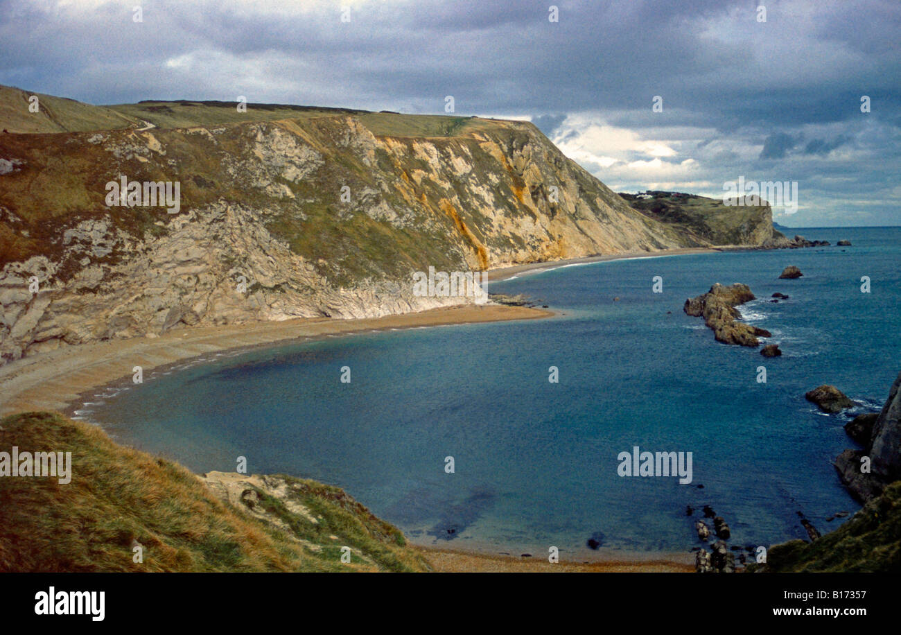 St Oswald's Bay y Dungy cabeza desde arriba Durdle Door, Dorset, Inglaterra Foto de stock