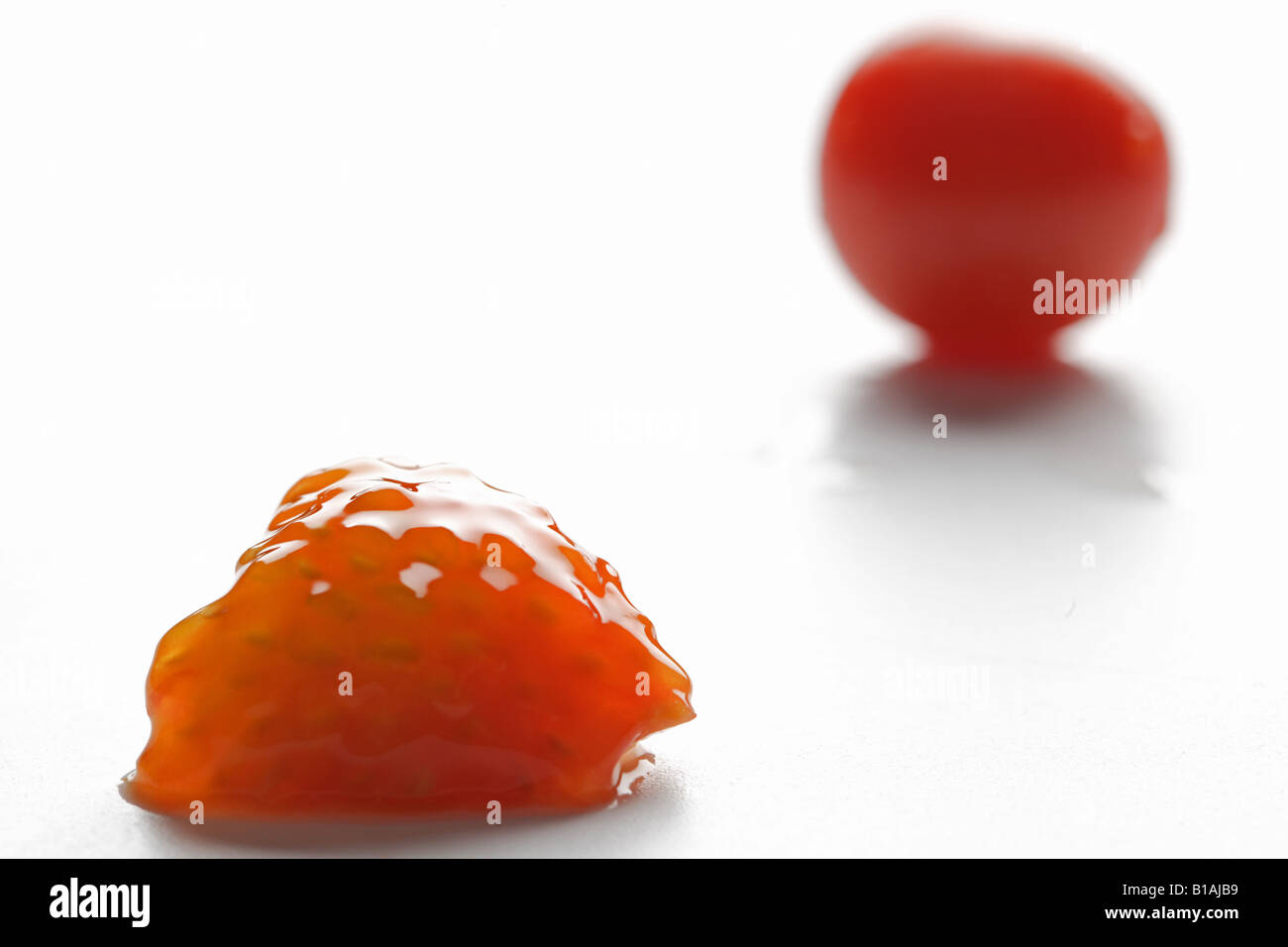 Una rodaja de tomate textura Foto de stock