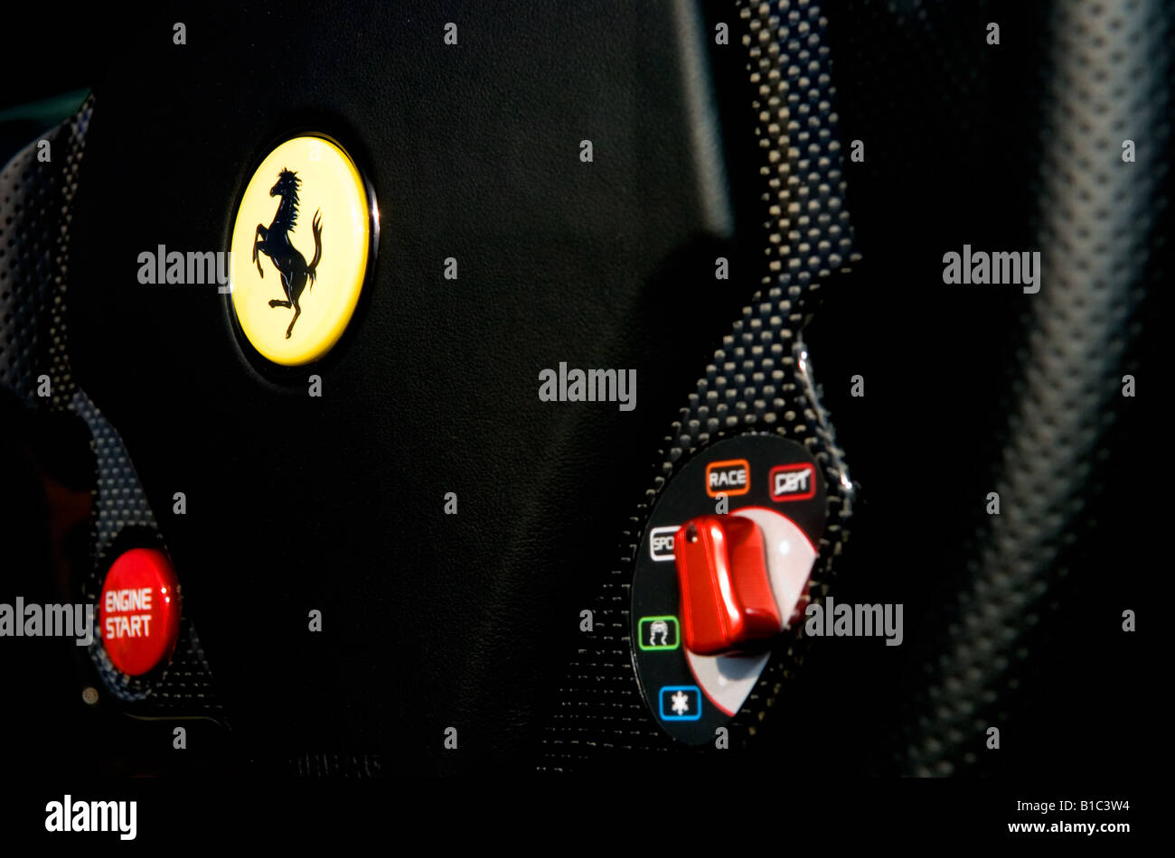 Close-up de Ferrari F430 F1 Spyder volante. Foto de stock