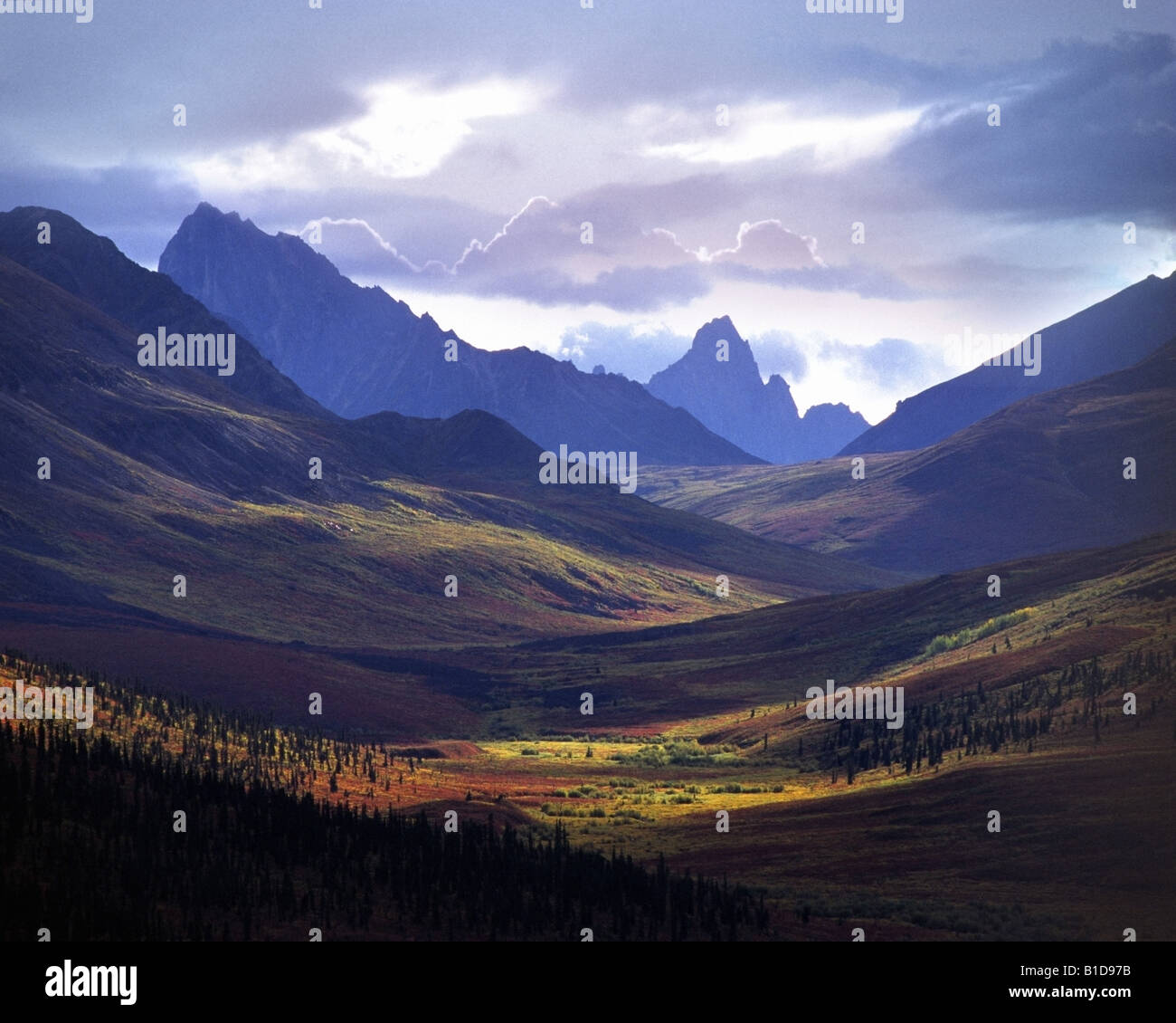 CA - Yukon: Tombstone Tombstone Mountain en el Parque Territorial Foto de stock