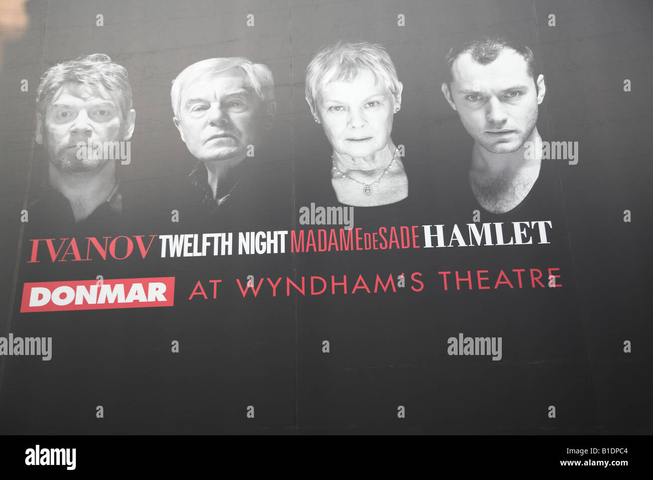 Cartel de Wyndham's Theatre de Londres - Programa 2008-2009 Foto de stock