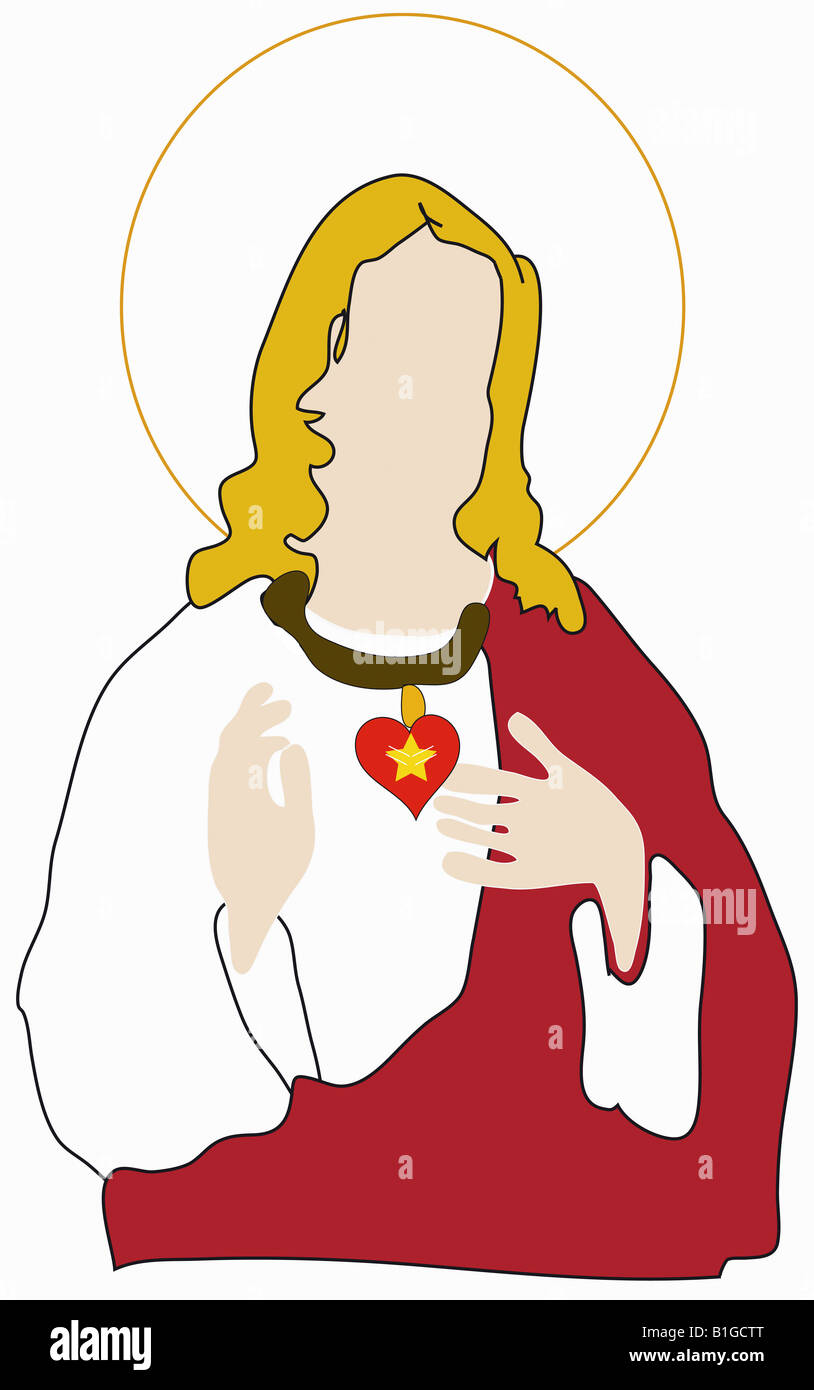 Sagrado Corazón de Jesús Foto de stock