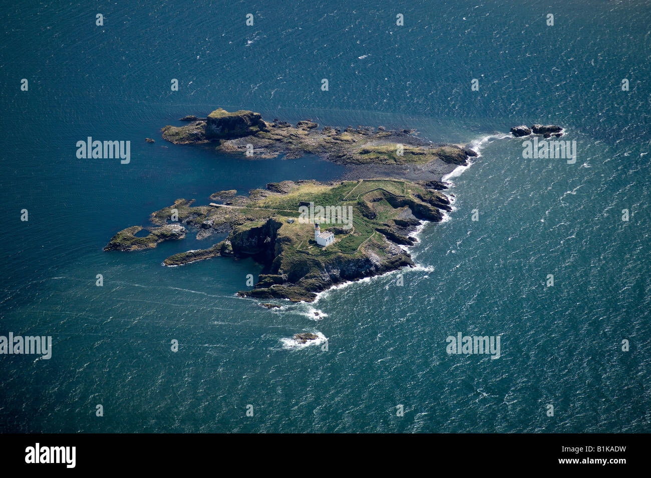 Isla de Fidra, en el Firth of Forth, Lothian, Escocia Foto de stock
