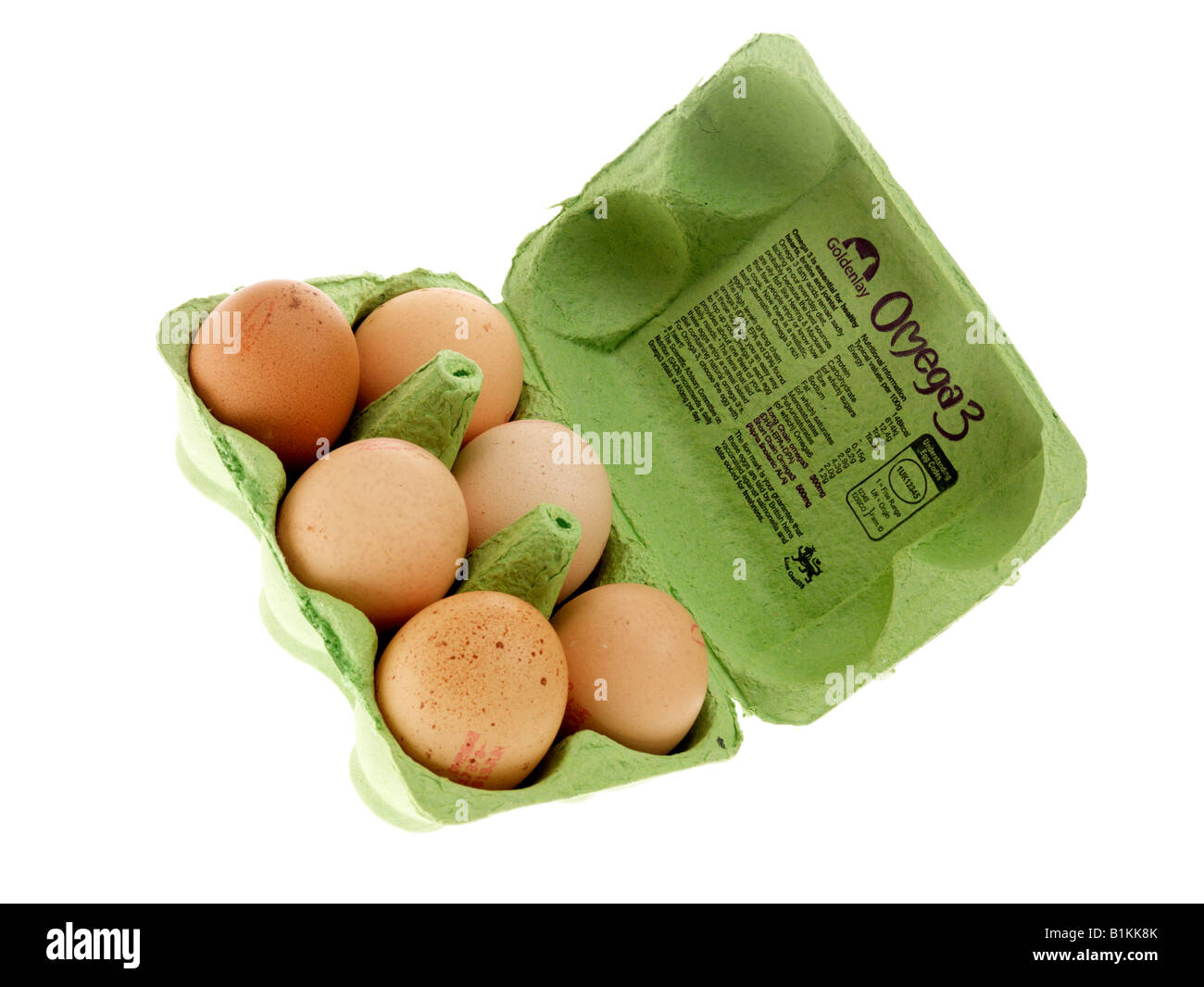 Omega 3 huevos Foto de stock