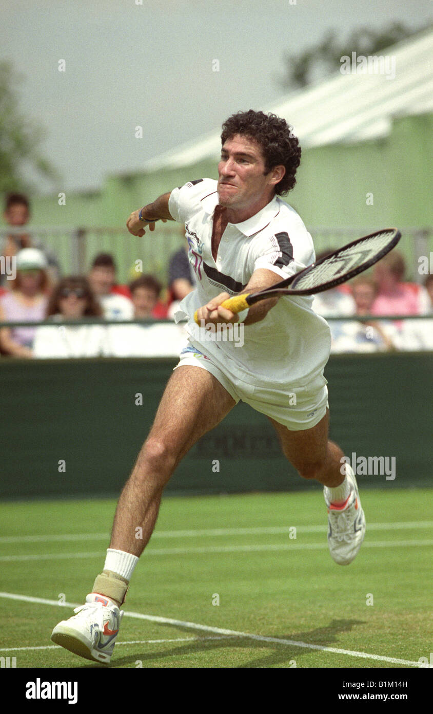 Brad Gilbert en Wimbledon Lawn Tennis Championships 1990 Fotografía de