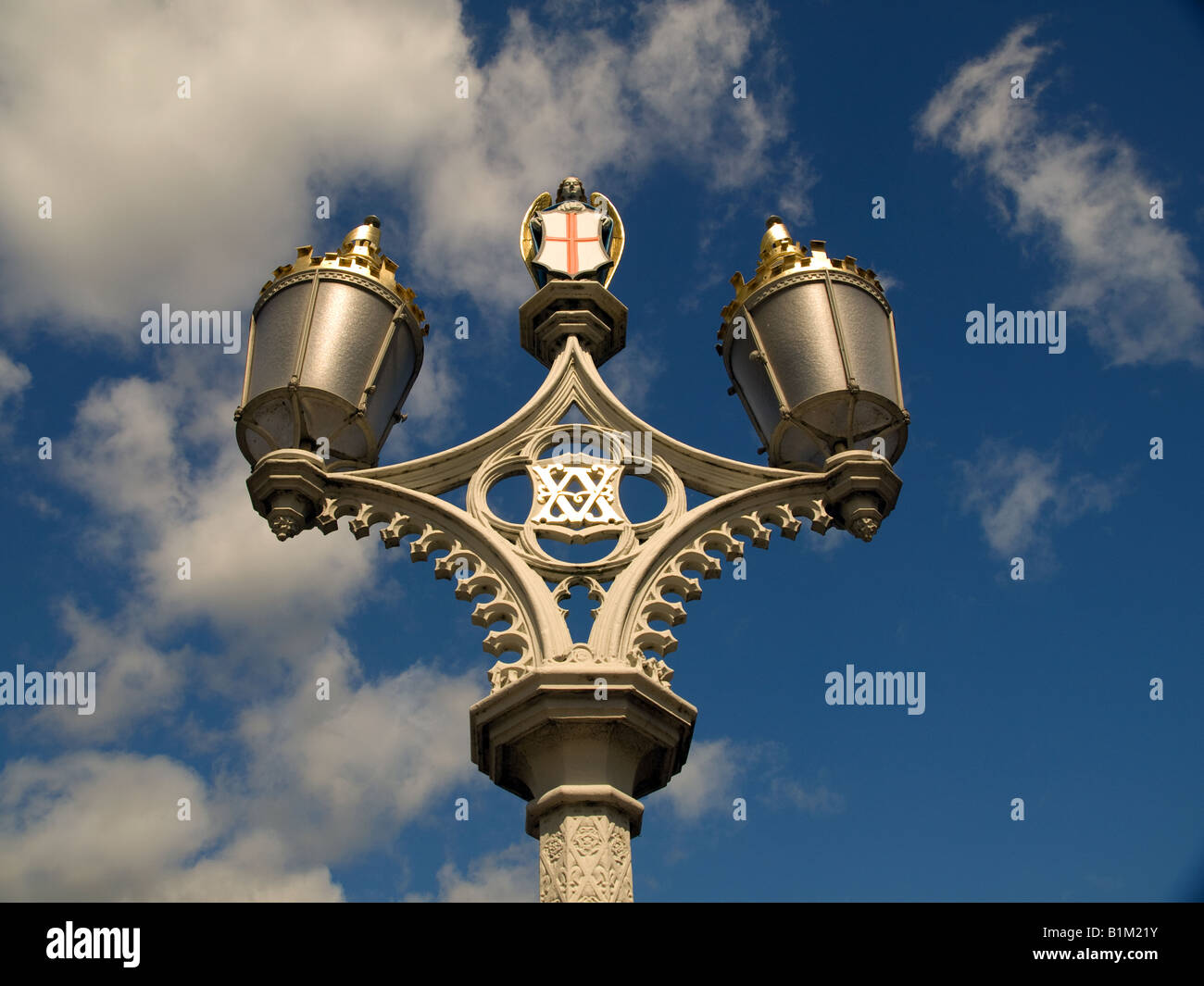Lampost en Lendal Bridge, York Foto de stock
