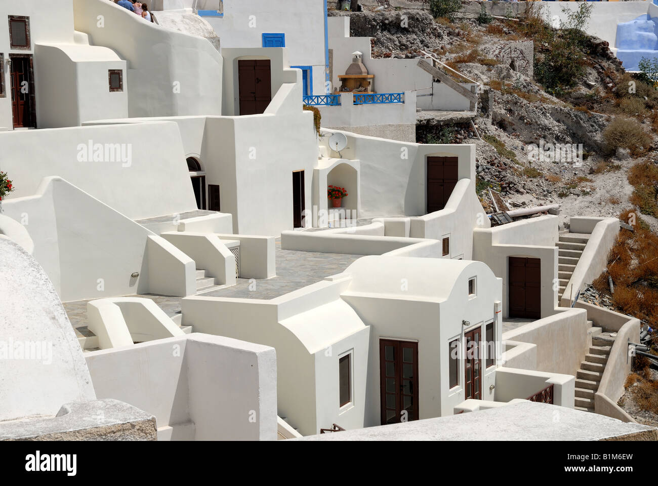 Casas blancas en Santorini, Grecia Fotografía de stock - Alamy