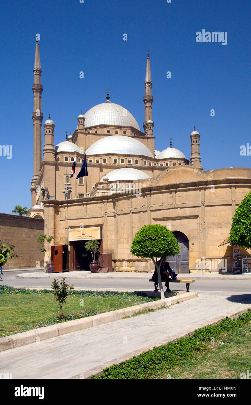La mezquita de Mohammed Ali o Mezquita de Alabastro en la Ciudadela en El Cairo Egipto Foto de stock
