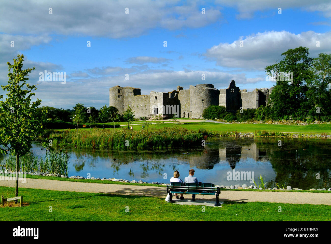 El castillo de Roscommon Millenium Park Irlanda Foto de stock