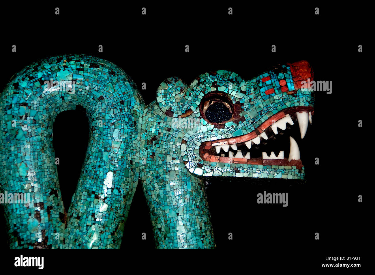 Mosaicos de turquesa de la serpiente de dos cabezas aztecas 15 16