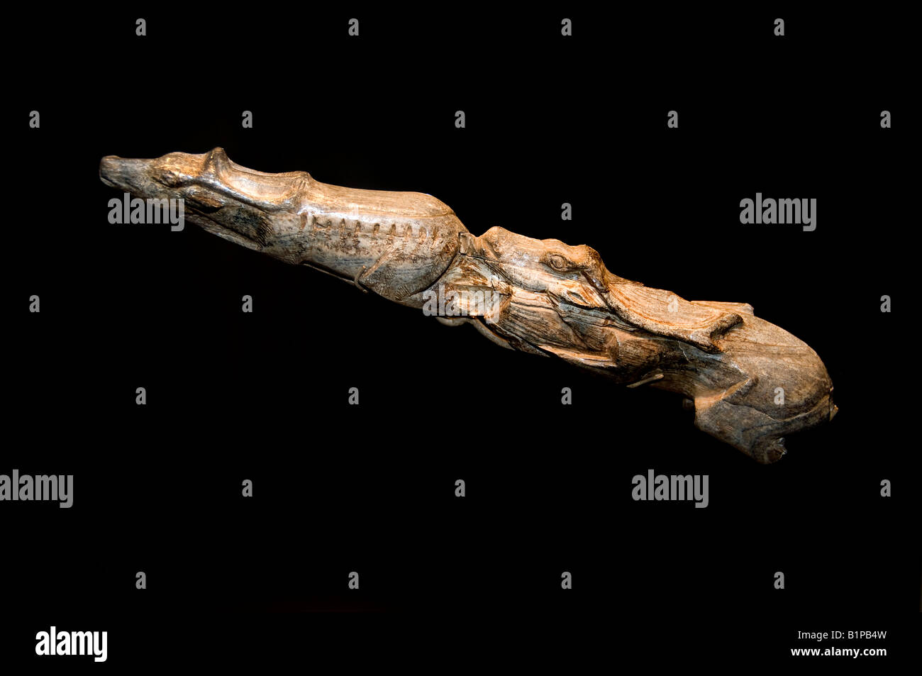 Natación renos 11000 BC Montastruc Francia herramientas desde la edad de piedra Edad de Hielo Foto de stock