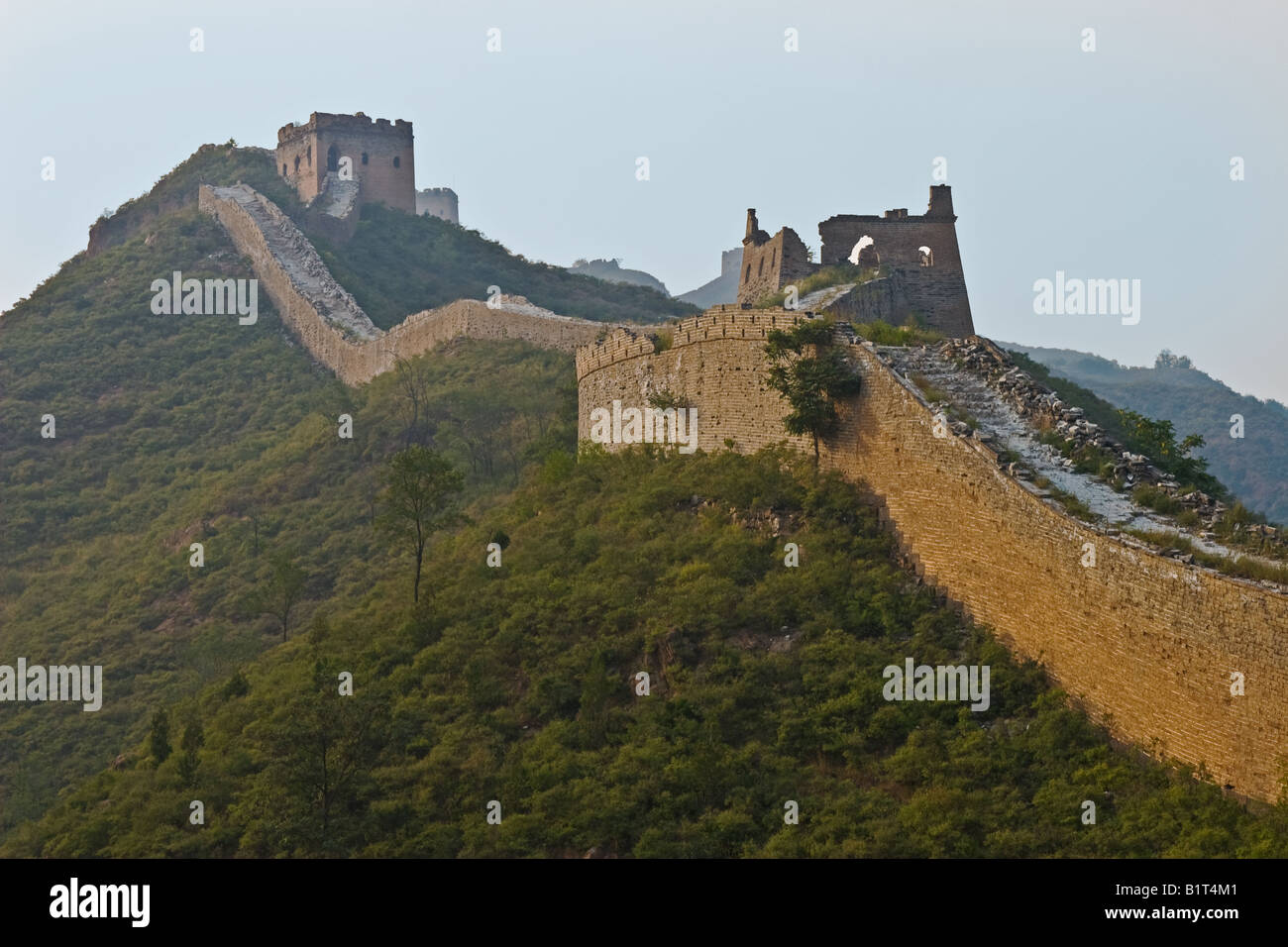 La Gran Muralla de China en Simatai. Foto de stock