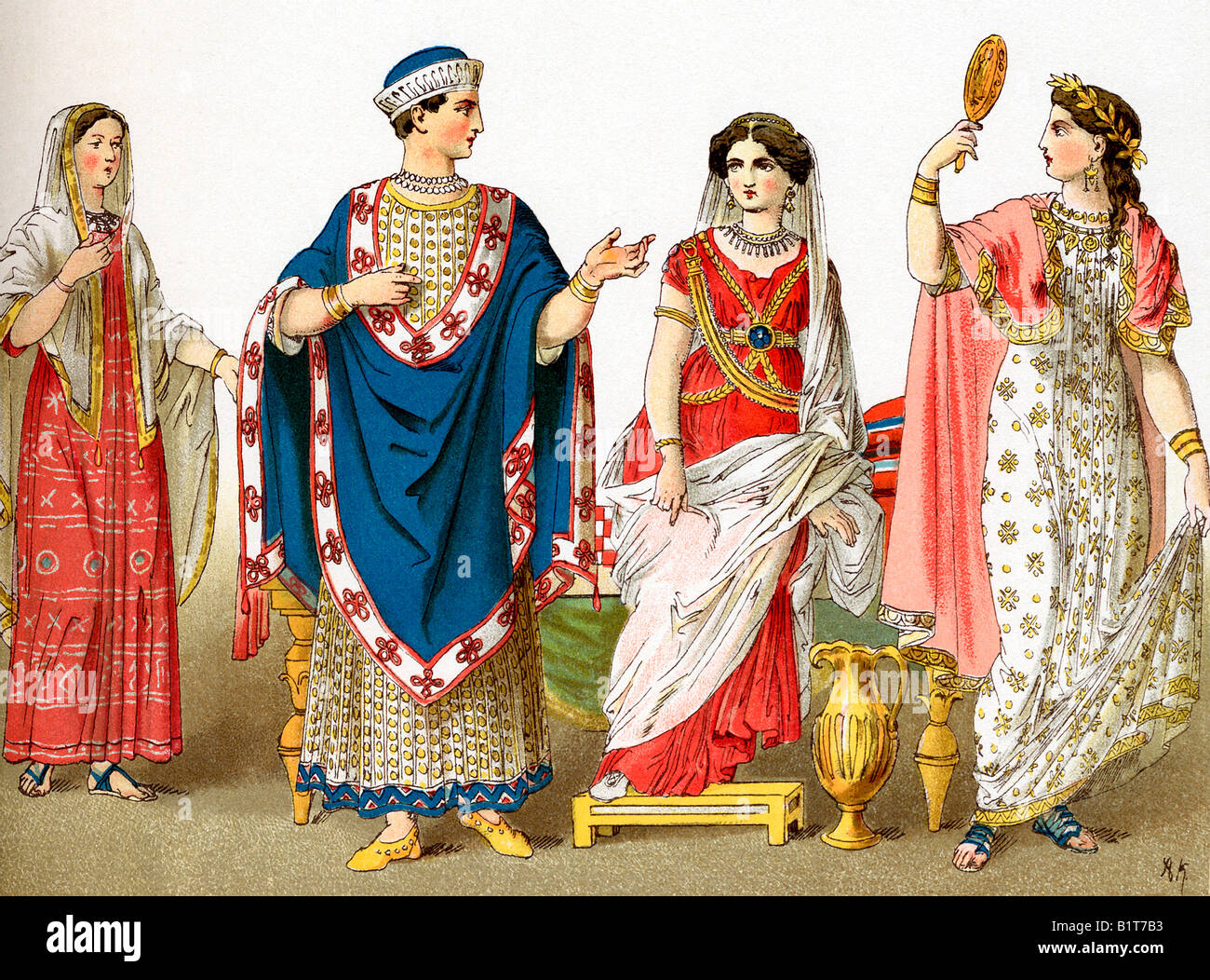 Las mujeres etruscas y noble Foto de stock