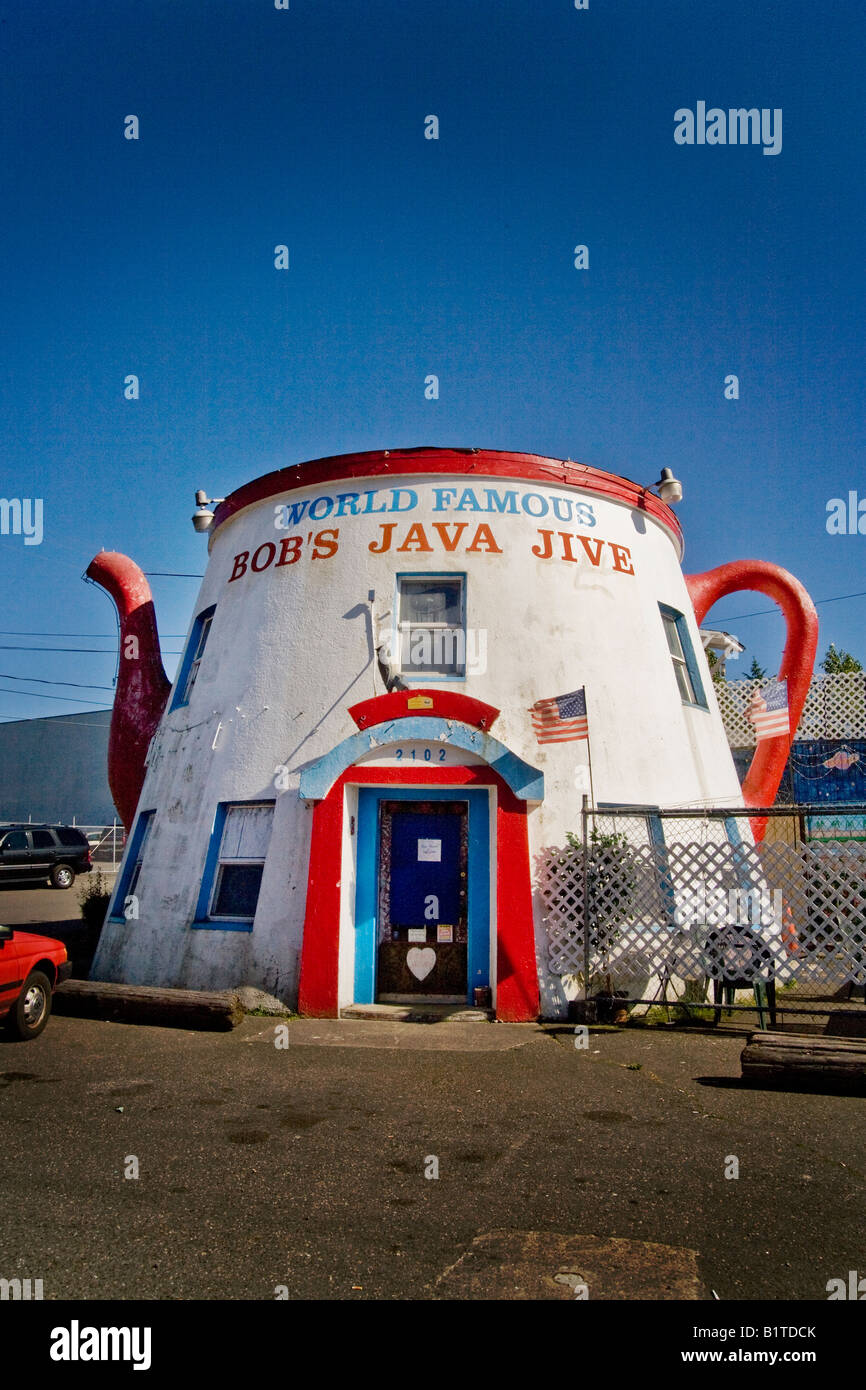 Construido en 1927, Bob s Java Jive cafetería en Washington tiene la forma de una