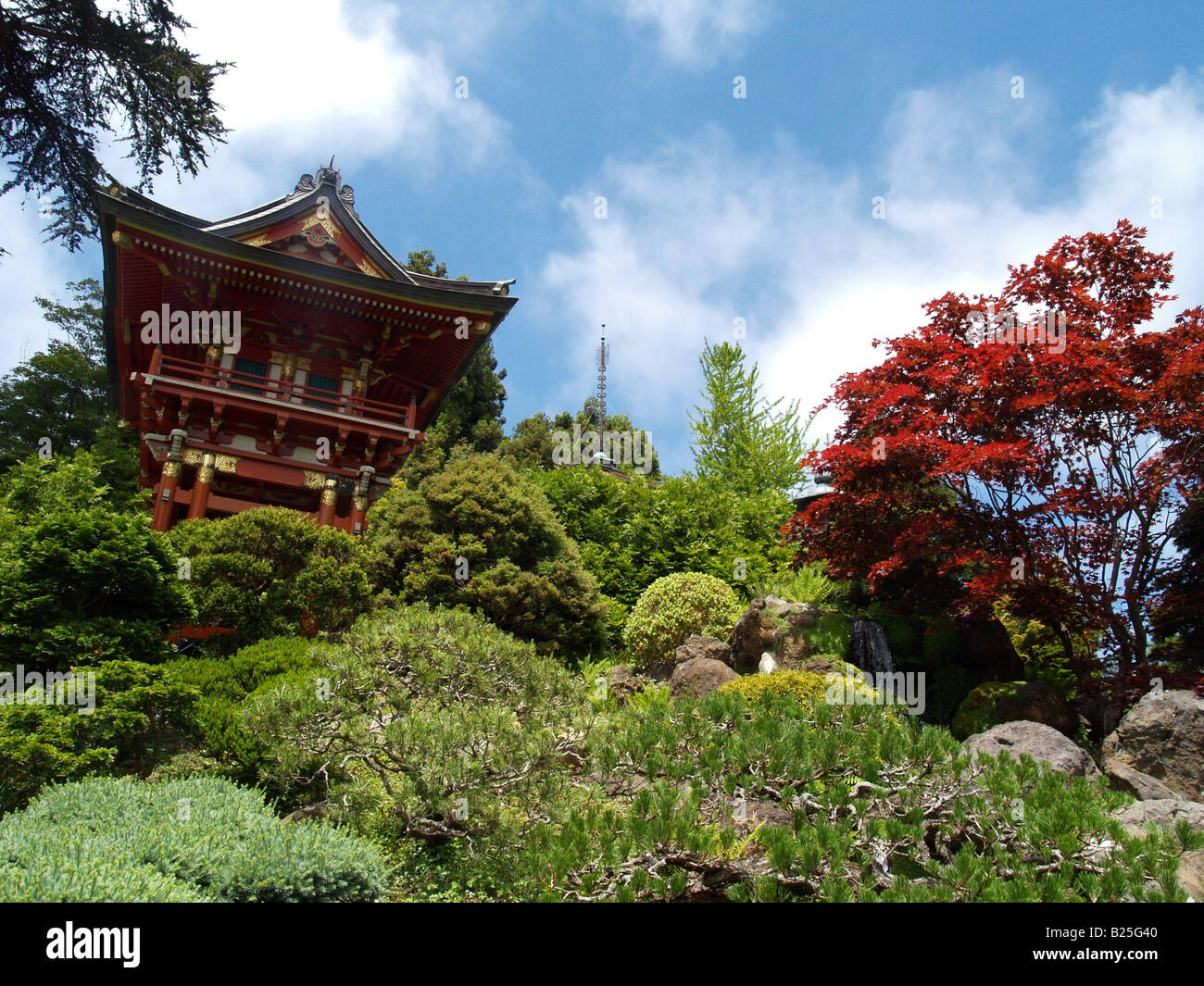 Pagoda en San Francisco's jardines de té japonés Foto de stock